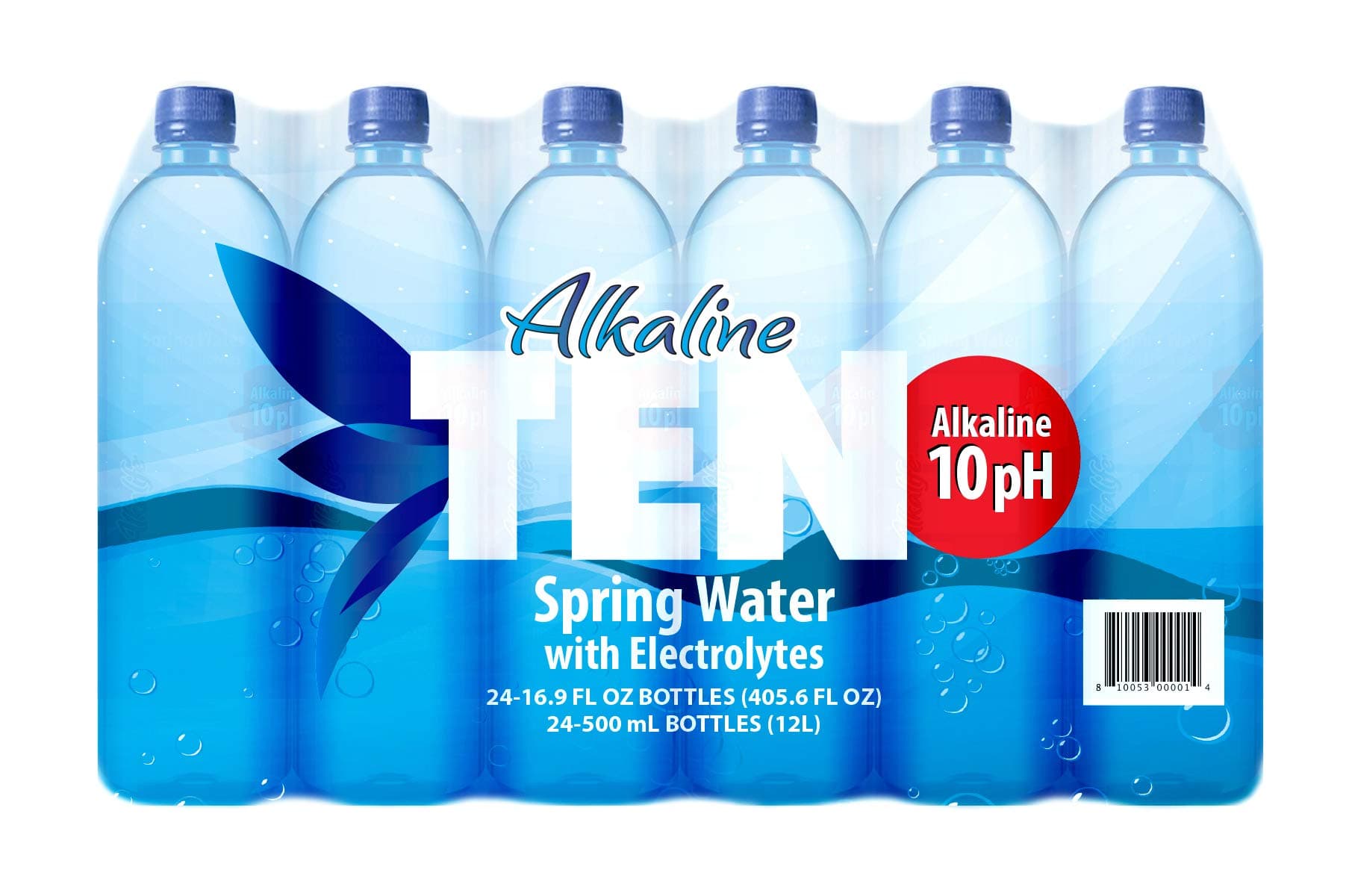 Alkalife TEN Spring Water, pH 10, High in Electrolytes, 16.9 Ounce Bottle (Pack of 24)