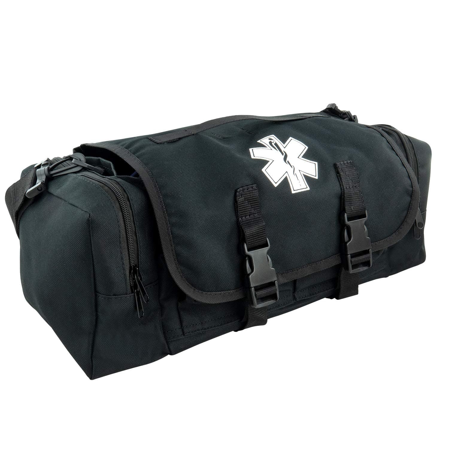 LINE2design First Aid Medical Bag - EMS EMT Paramedic Economical Tactical First Responder Trauma Bag Empty - Portable Outdoor Travel Jump Rescue Bags – Black