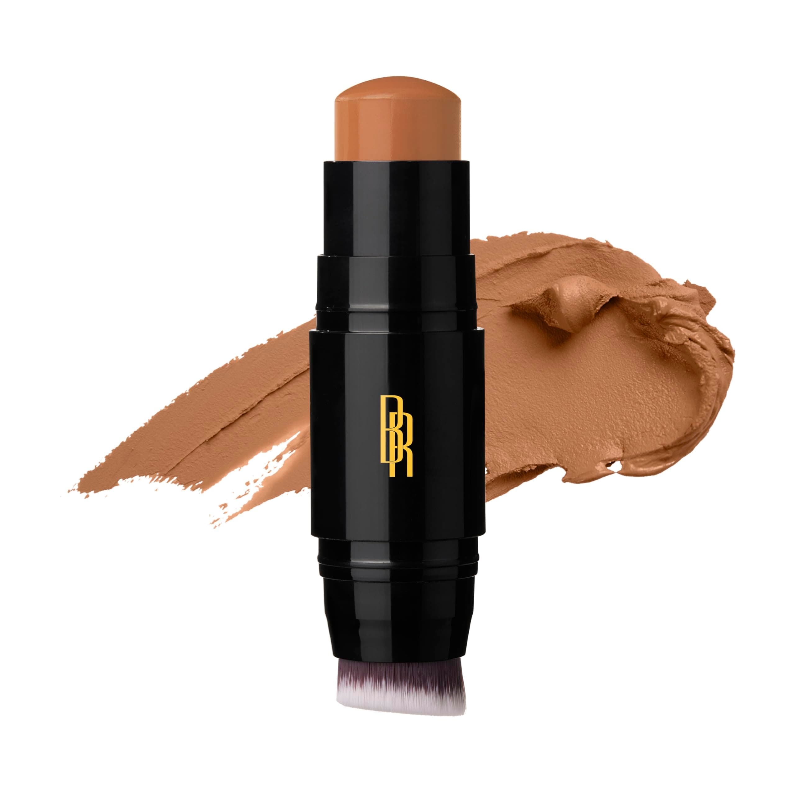 Black Radiance Color Perfect Foundation Stick with Soft Brush Applicator Duo – Buildable, Blendable Versatile Pigment-Rich Formula - Brownie