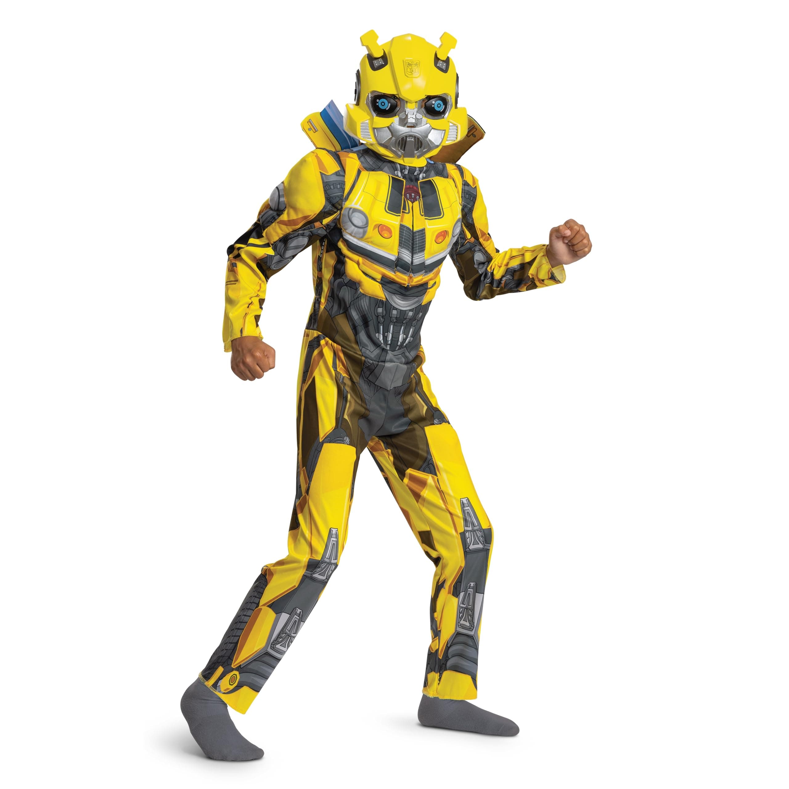 boys Bumblebee Muscle Costume for Kids, Official Transformers Rise of the Beasts Padded Costume and Mask childrens-costumes (pack of 1)