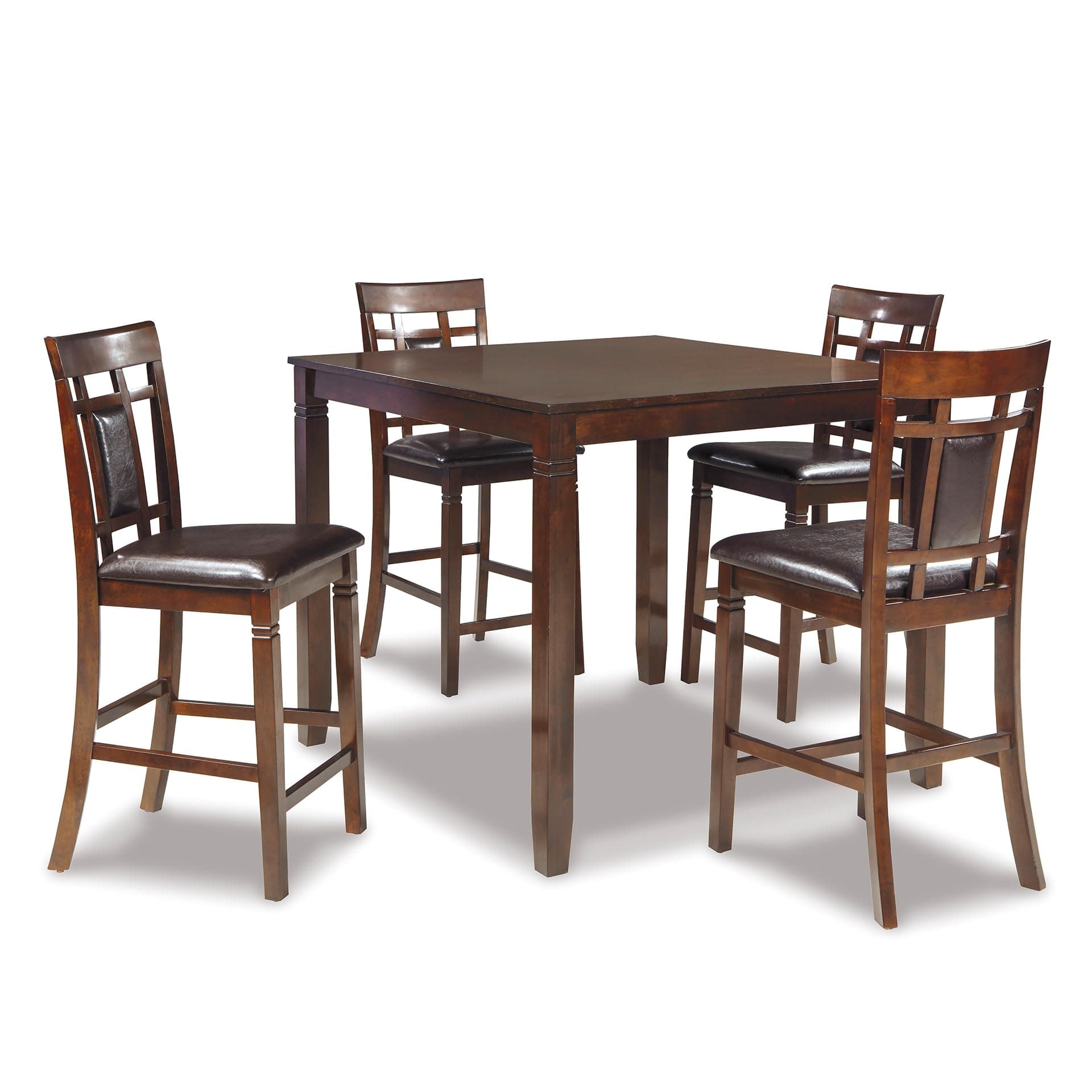Signature Design by Ashley Bennox 5 Piece Counter Height Dining Set, Includes Table & 4 Barstools, Brown