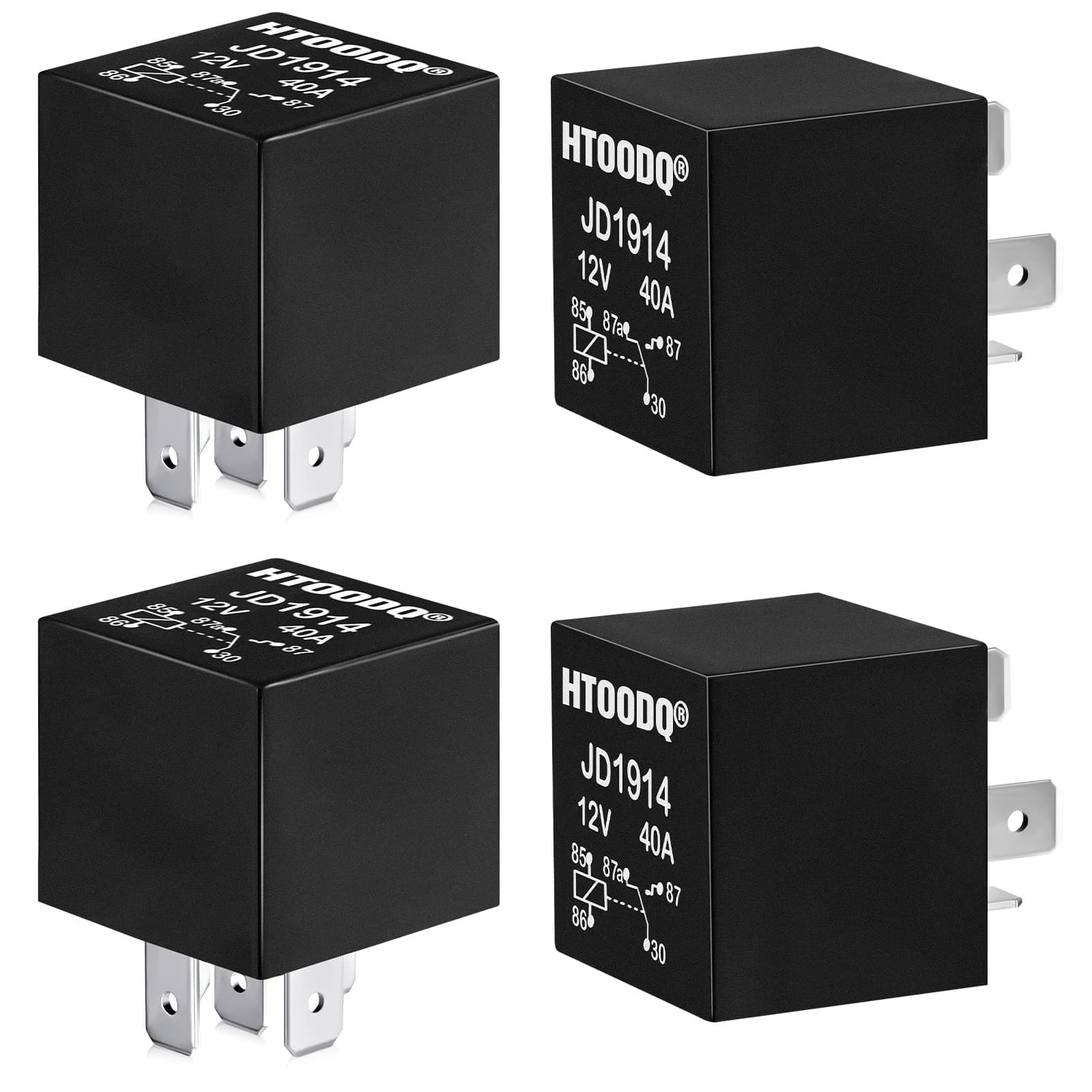 Tallew Power Trim and Tilt Relay Automotive Relay 584416 586224 Replacement for Car Boat Outboard Motor, 30Amp, 12V (4 Pieces)