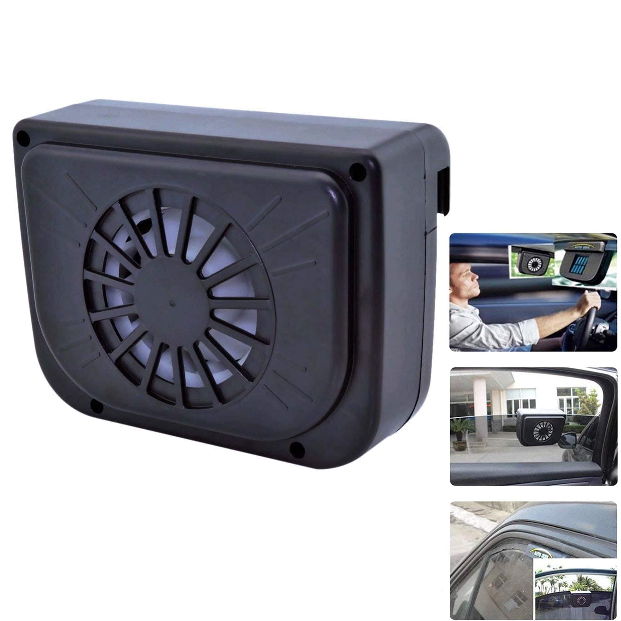 MUXAN Solar Powered Car Ventilator Window Solar Ventilator Car Exhaust Fan Car Radiator, Window Windshield Auto Air Vent Cooling Fan System Cooler