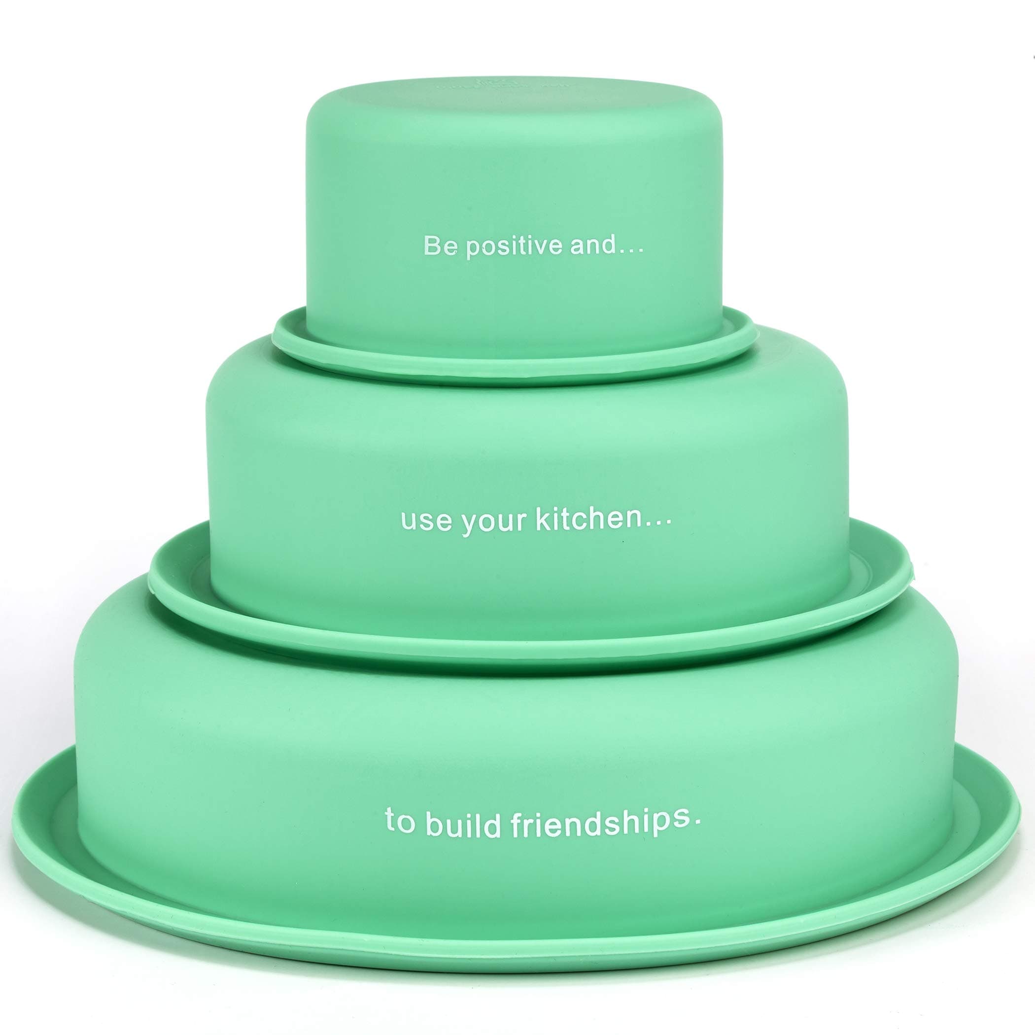 LVKH 3 Silicone Cake Molds - Includes Bonus Cupcake Mold - (4 Piece Baking Set)