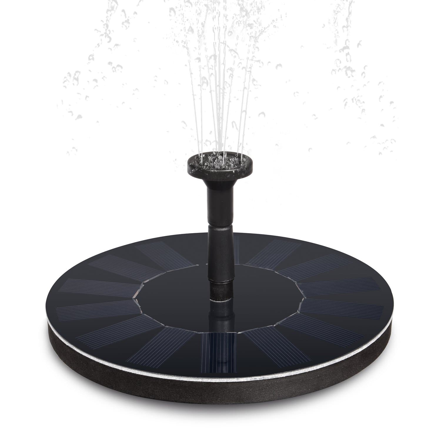 Heepow Solar Birdbath Fountain Pump, Highly Efficient Floating Outdoor Freestanding Solar Water Pump 1.4W Solar Panel Kit with 6 Water Spray Heads for Garden Patio Pond Pool Decoration