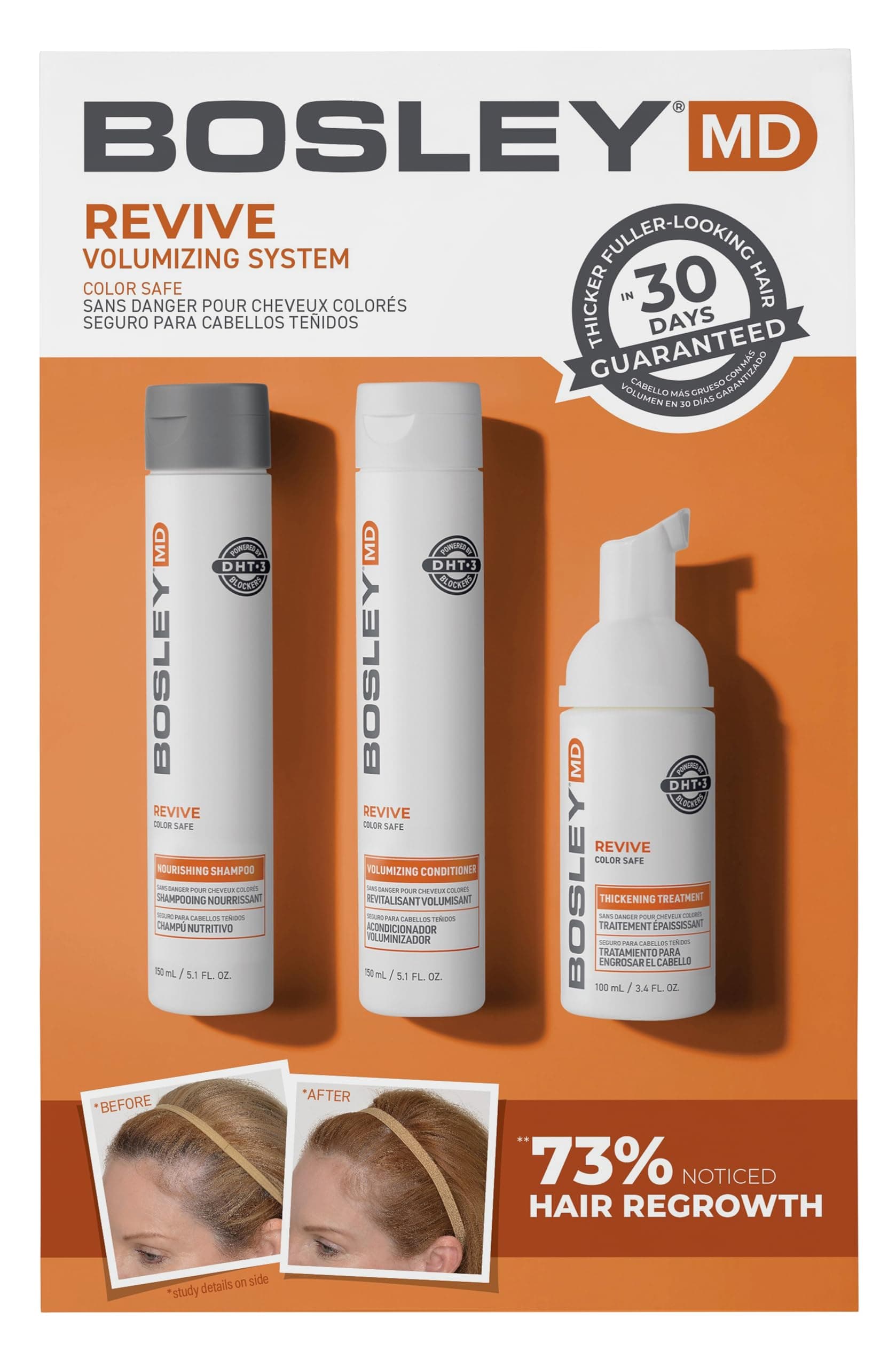 Bosley Professional Strength Bos Revive for Visibly Thinning Color Treated-Hair for Unisex - 3 Pieces