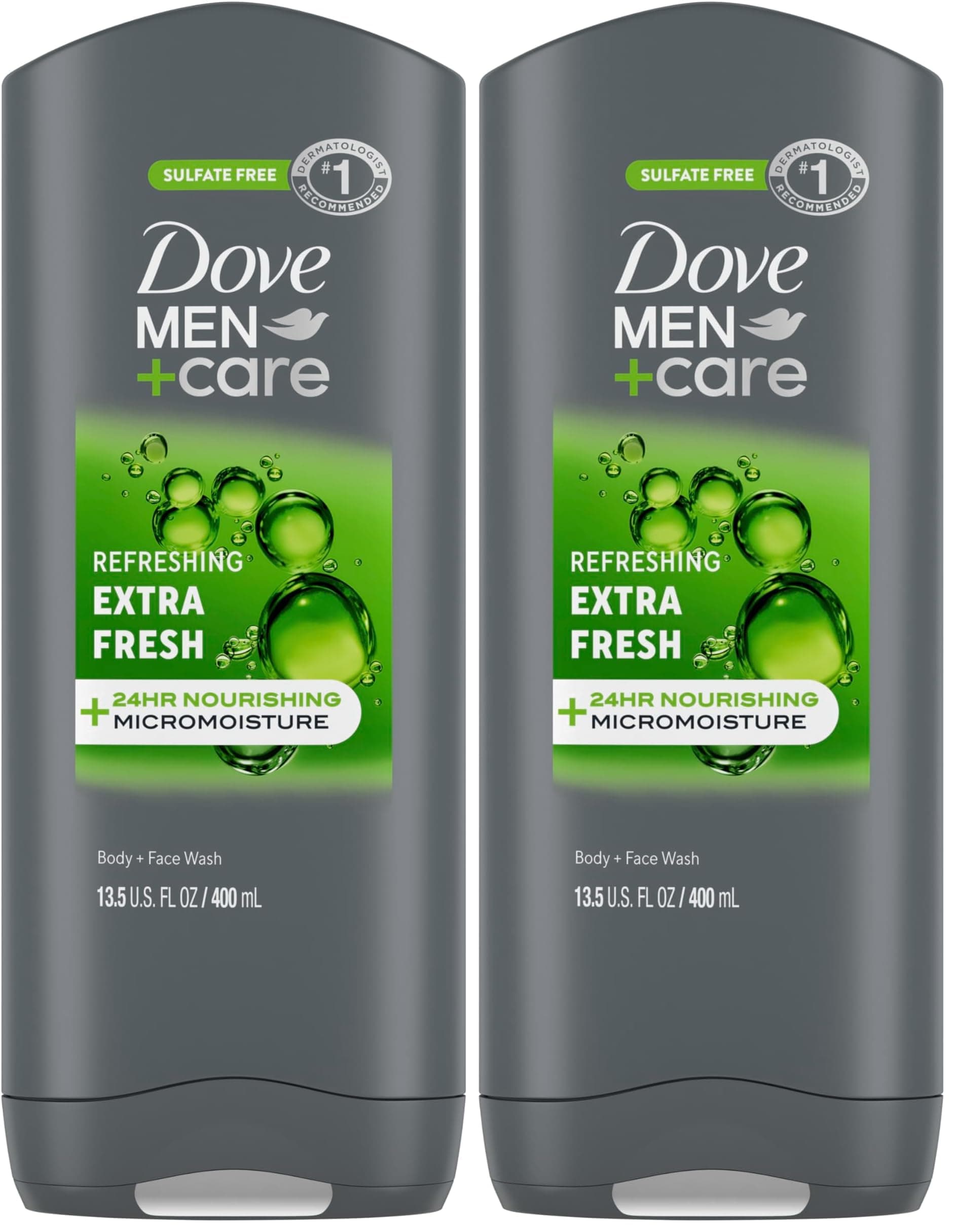 Body Wash and Face for Fresh, Healthy-Feeling Skin Extra Fresh Cleanser That Effectively Washes Away Bacteria While Nourishing Your 13.5 oz (Pack of 2)