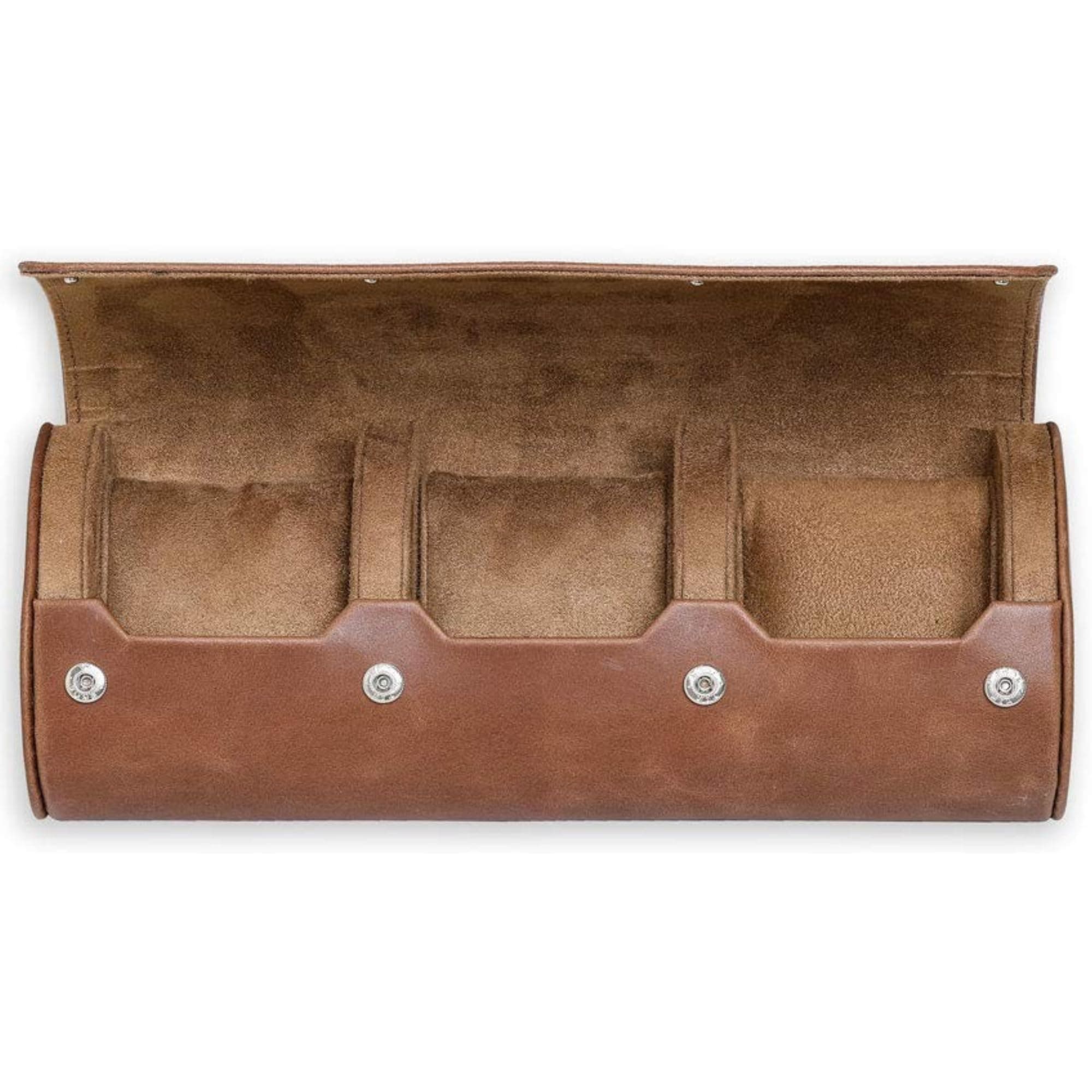 ROTHWELL Watch Roll Travel Case for 3 Watches | 100% Real Leather, Tough Portable Protection, Fits All Wrist Watches & Smart Watches Up to 50mm…