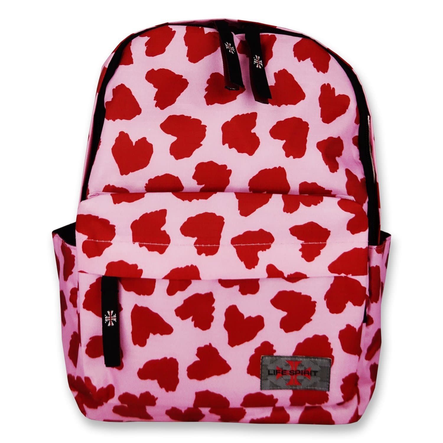 Backpack for Kids Made with Canvas Material in Red Heart Print