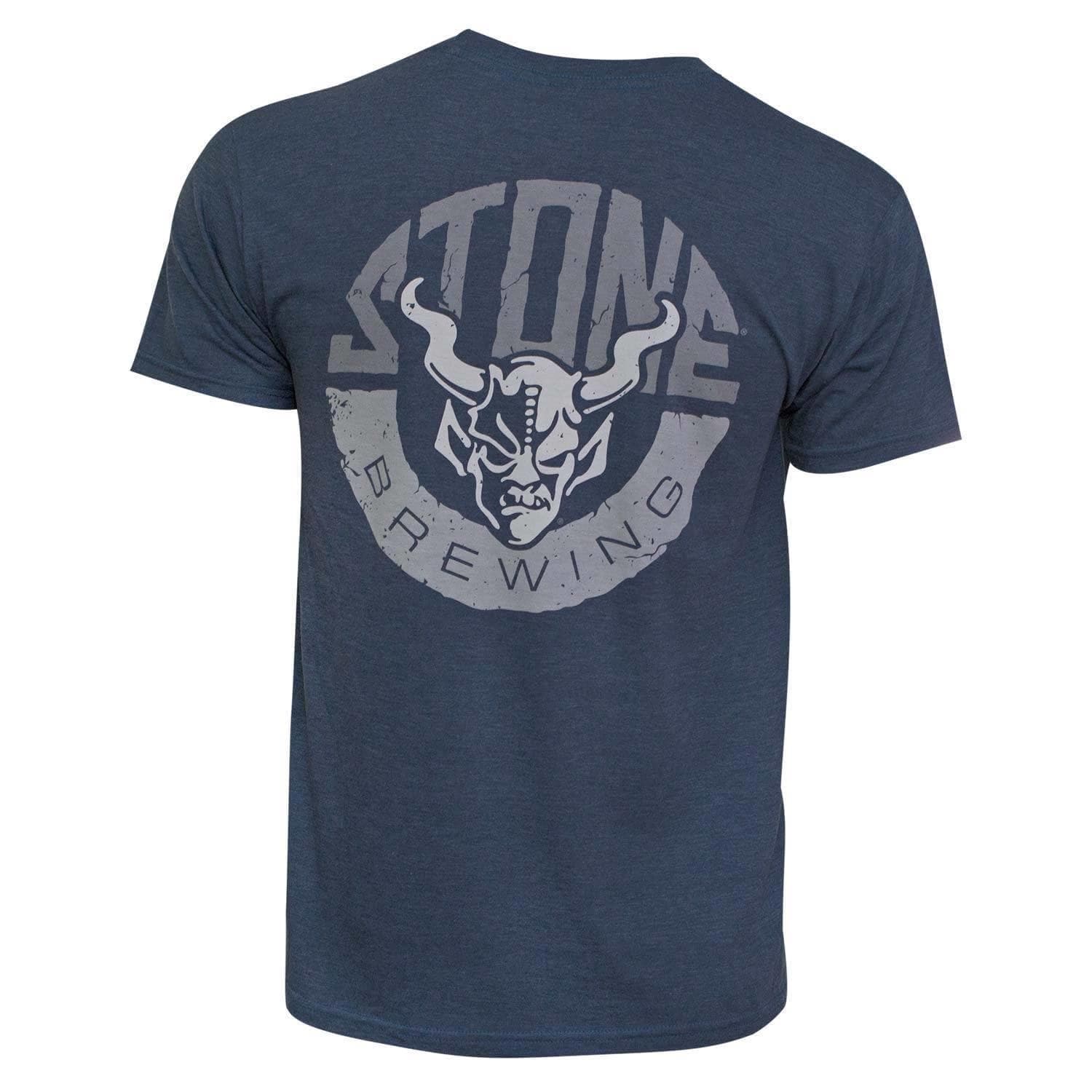 STONE Brewing Co. Horns Blue Cotton-blended T-shirt M