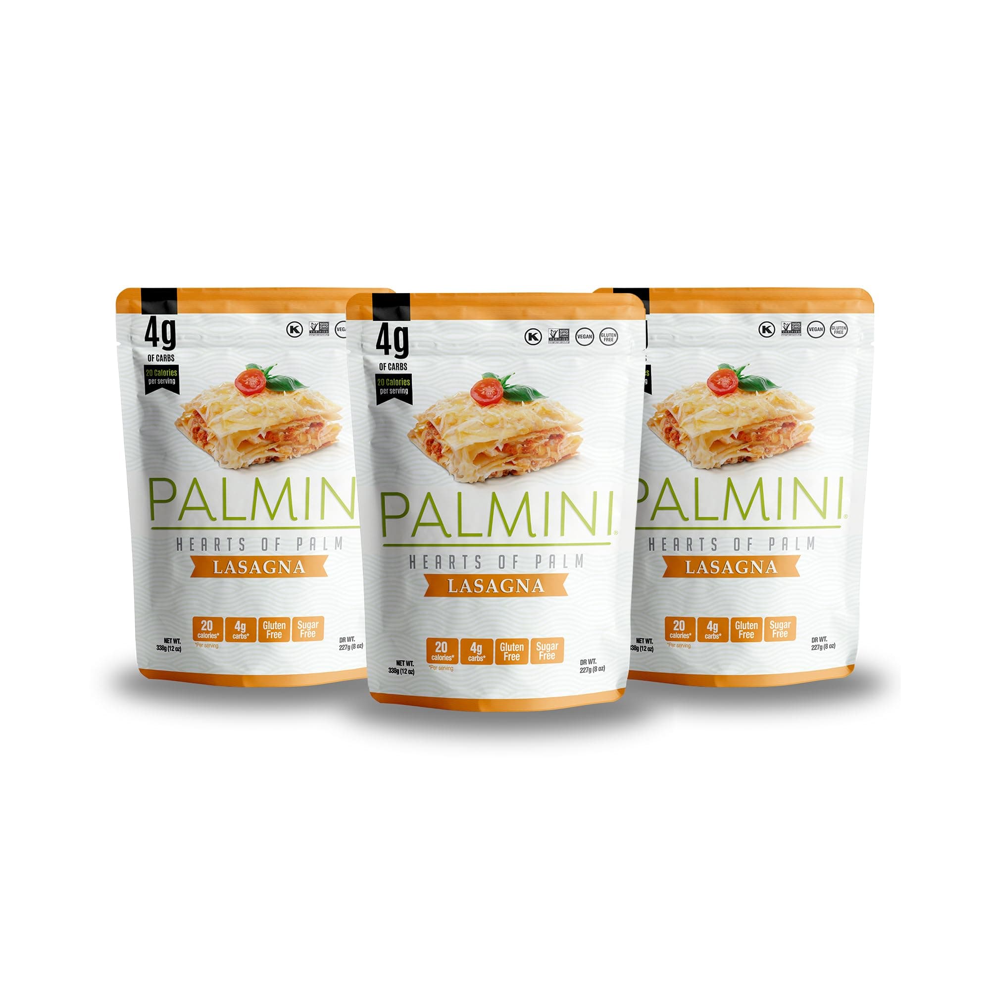 PALMINI Lasagna – Hearts of Palm – Low Calories – Low Carb – Keto Friendly – Vegan | NO GMO – Fat Free – Sugar Free – Kosher – 338g | (Pack of 3)