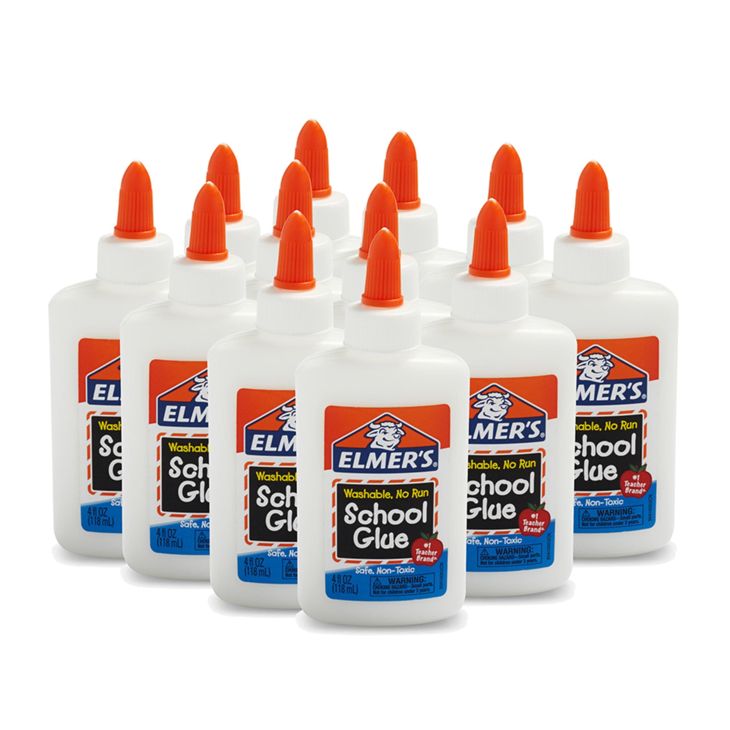 Elmers Liquid School Glue, Slime Glue & Craft Glue | Washable, 4 Ounces Each, 12 Count, Great for Making Slime