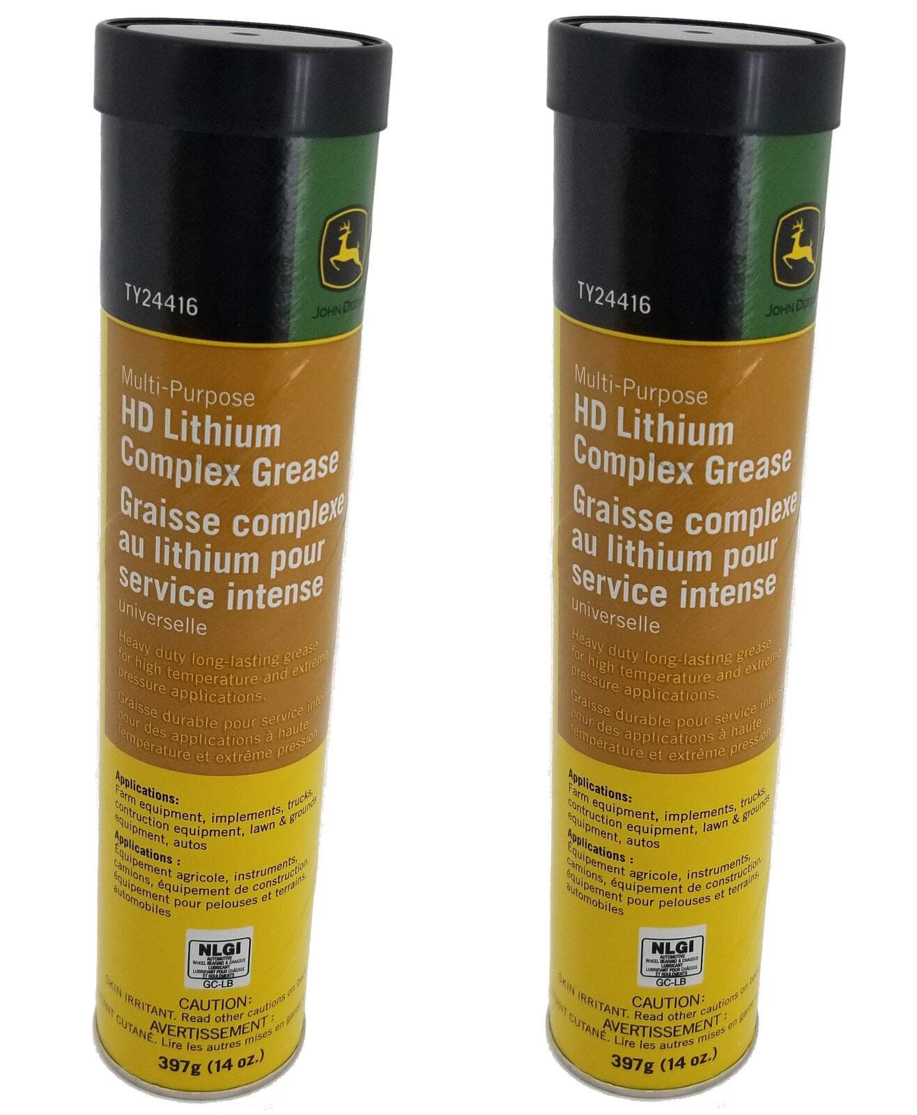 (New) Compatible with John Deere Multi-Purpose HD Lithium Complex Grease (Set of 2) - TY24416 fits Other Models in Description