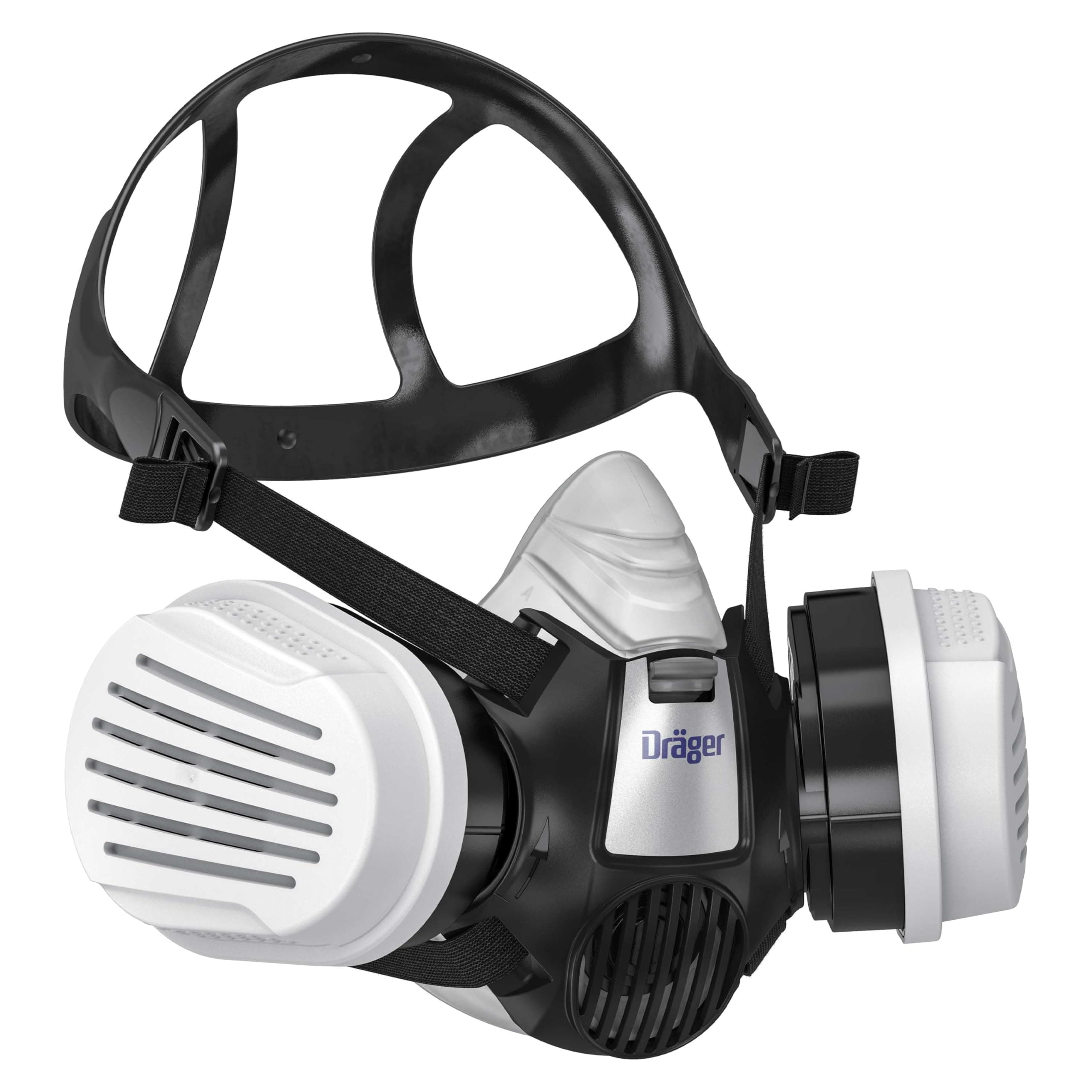 Dräger X-plore 3300 with 2x ABEK1 Hg P3 Filters – Professional Respirator for Chemical Fumes, Organic Vapours, Spray Painting, Resin & Toxic Gases – EN143 Certified