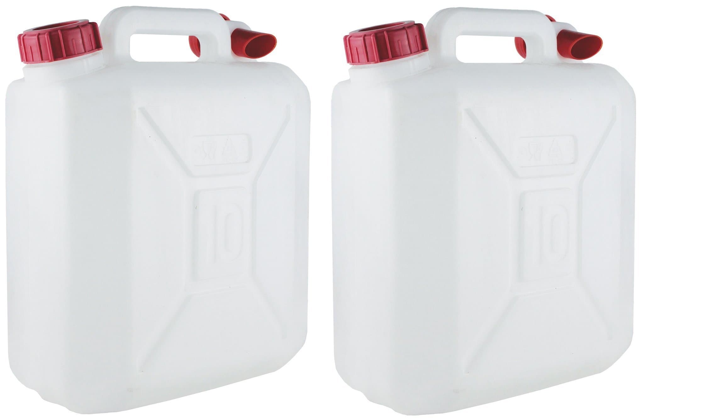 2 x 10 Litre Jerry Can Water Storage Petrol Diesel Fuel Container Camping Caravan Water storage