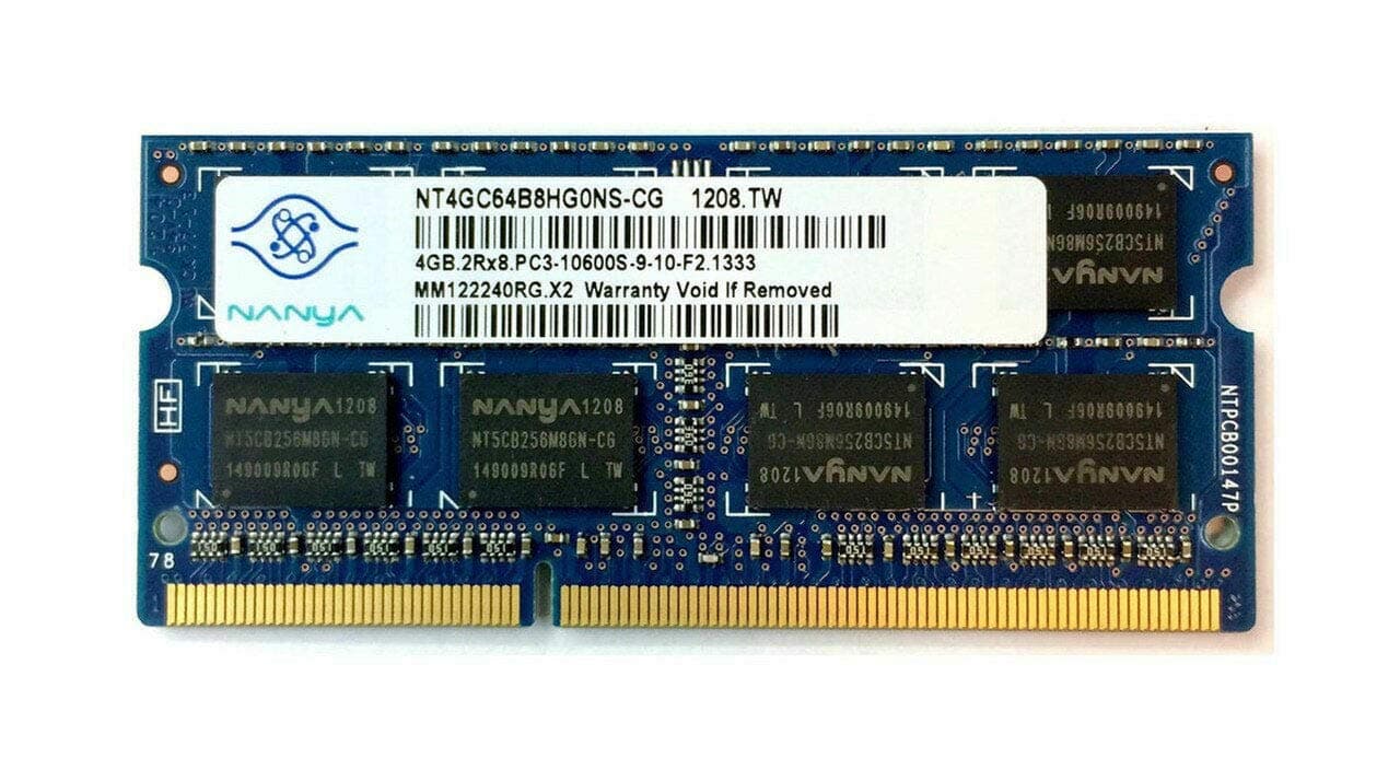Nanya PC3-12800S (DDR3-1600) 4GB SO-DIMM 204pin (型番：NT4GC64B8HG0NS-DI) ノートパソコン用メモリ 動作保証品