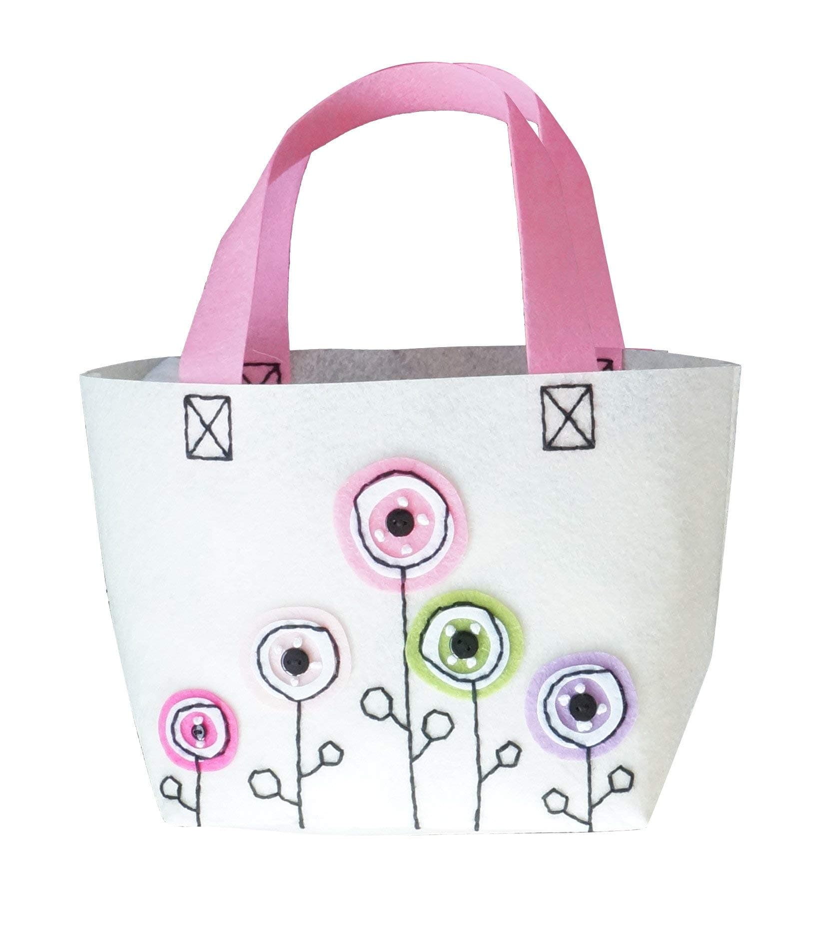 Kleiber Felt Craft Kit – 93174 Cover Flower Meadow Felt, White, 37 x 30.5 x 0.8 cm