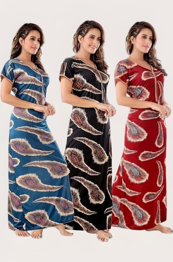 G4Girl Nighty for Womens/Girls (Combo of 3 PCS)