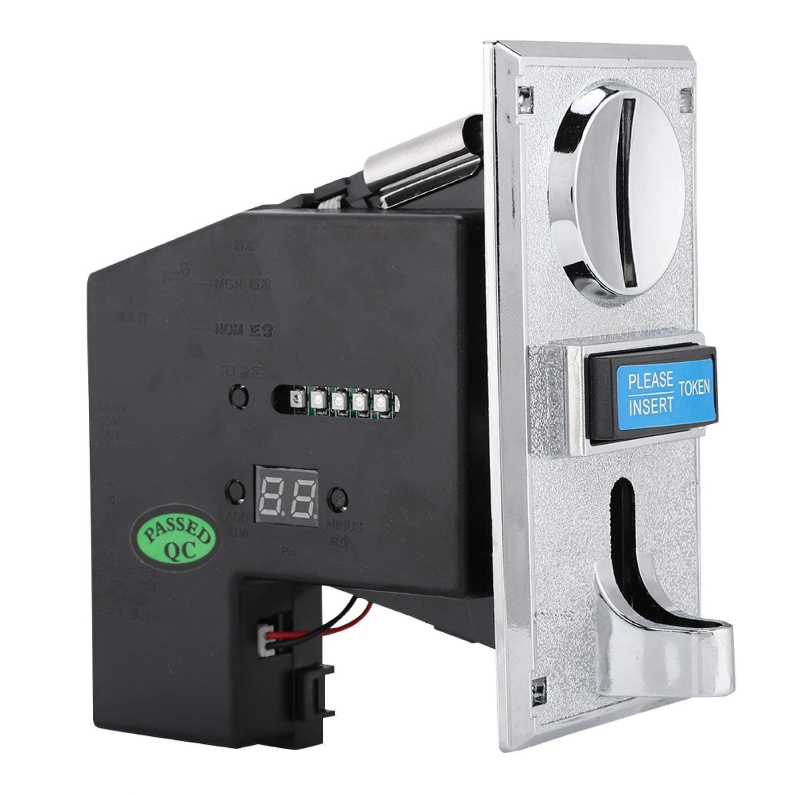 Game Slot Machine Coin Acceptor, Multi-Function Multi-Coin Smart Coin Slot, Applicable for Water Dispenser, Vending Machine, Coin-operated Telephone, Coin-operated Washing Machine, Massage Chair, etc