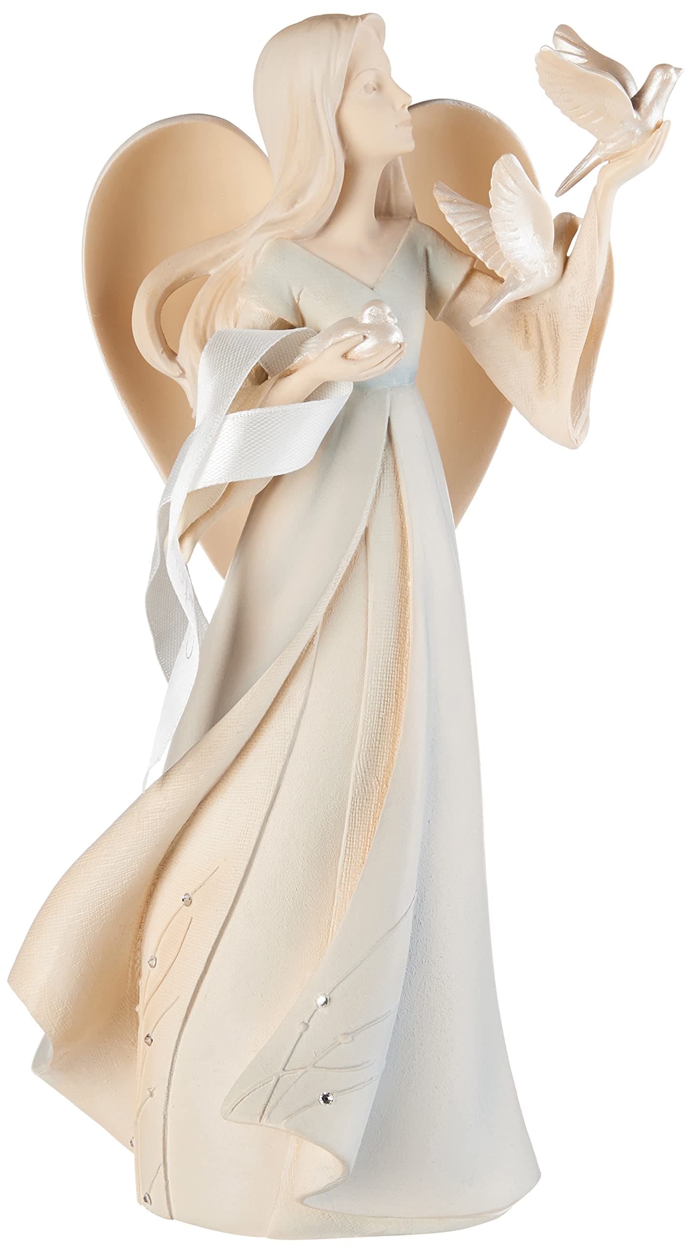Enesco Foundations Bereavement Angel Stone Resin Figurine, 9"