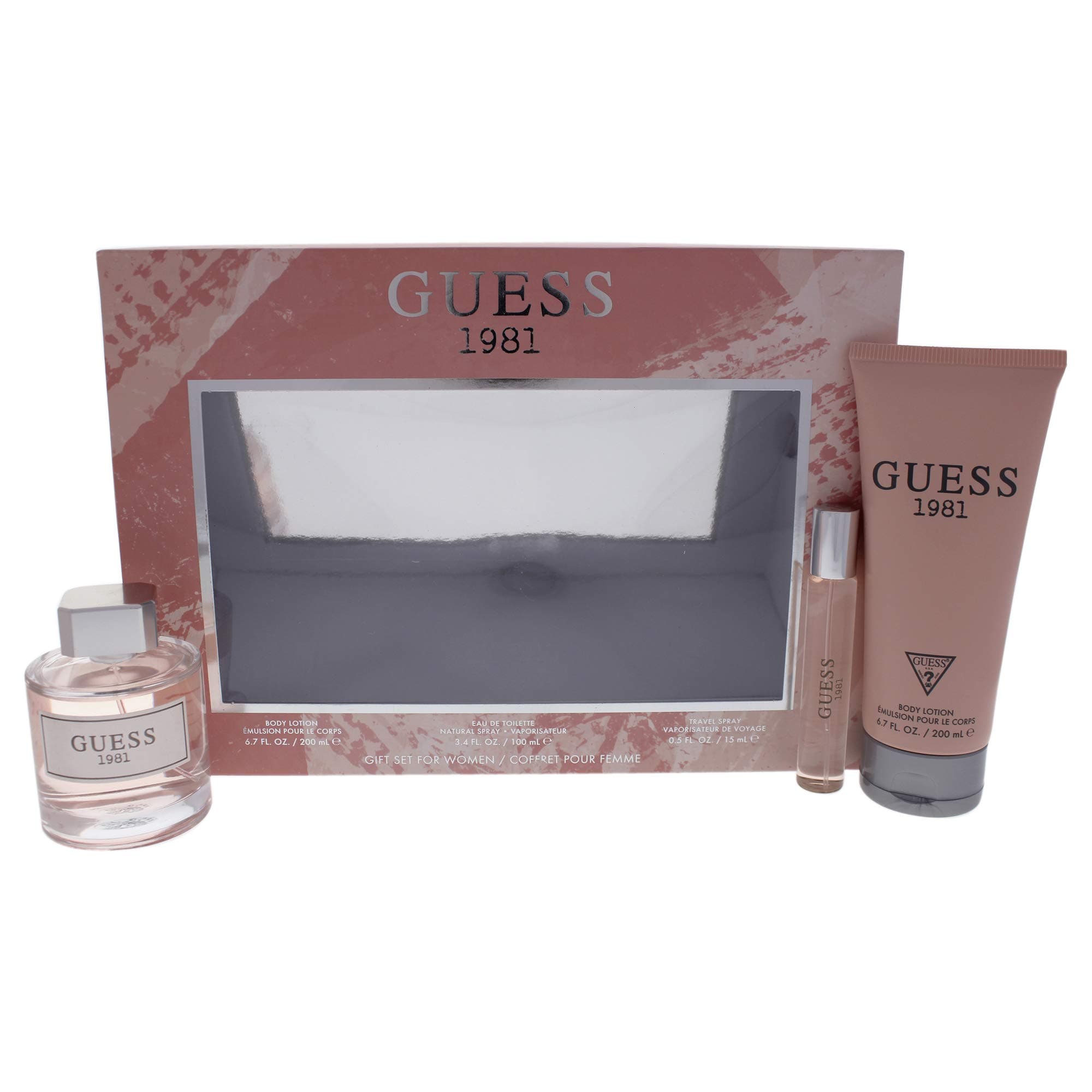 GUESS 1981 3 Pieces Gift Set For Women - EDT 100 ml + 200 Body Lotion 15 Mini