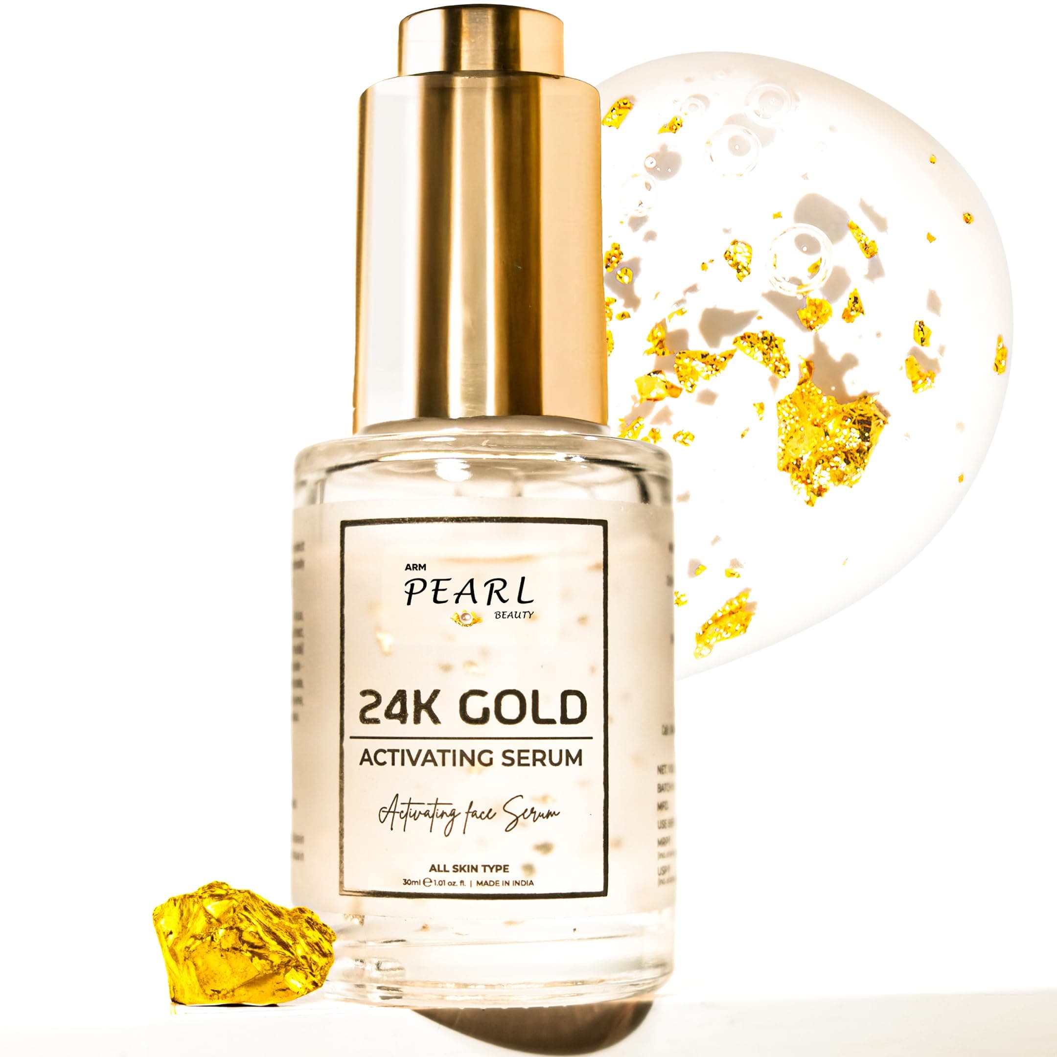 24K Gold Radiance Face Serum 30ml Skin Brightening,Hydrating & Collagen Boosting with Niacinamide,Hyaluronic Acid & Witch Hazel Reduces Wrinkles & Fine Lines, For All Skin Types