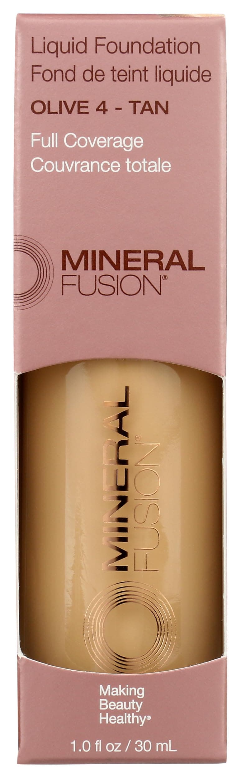 Full Coverage Foundation, Liquid Foundation - Olive 4- Med to Tan Complexion w/Olive/Green Undertones, Lightweight Matte Finish, Up to 12 Hr Hydration, Hypoallergenic & Vegan, 1 fl. oz