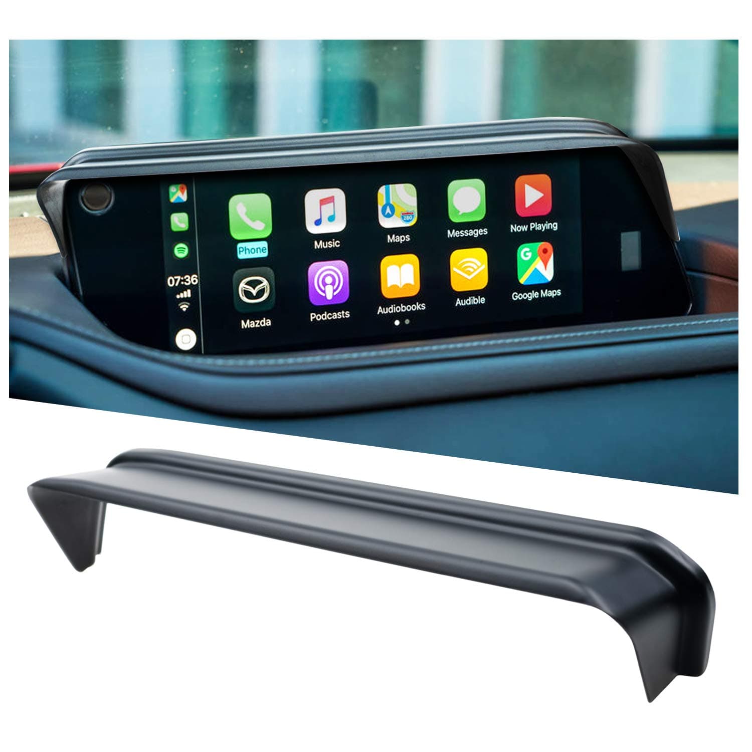 Mazda 3 CX 30 GPS Sun Visor- Navigation Visor Sunshade Compatible with 2020 2021 2022 2023 2024 2025 Mazda CX-30 Mazda 3 Anti Reflective Shade Visor Mazda CX30 NO Glare Dash Visor Mazda 3 Accessories