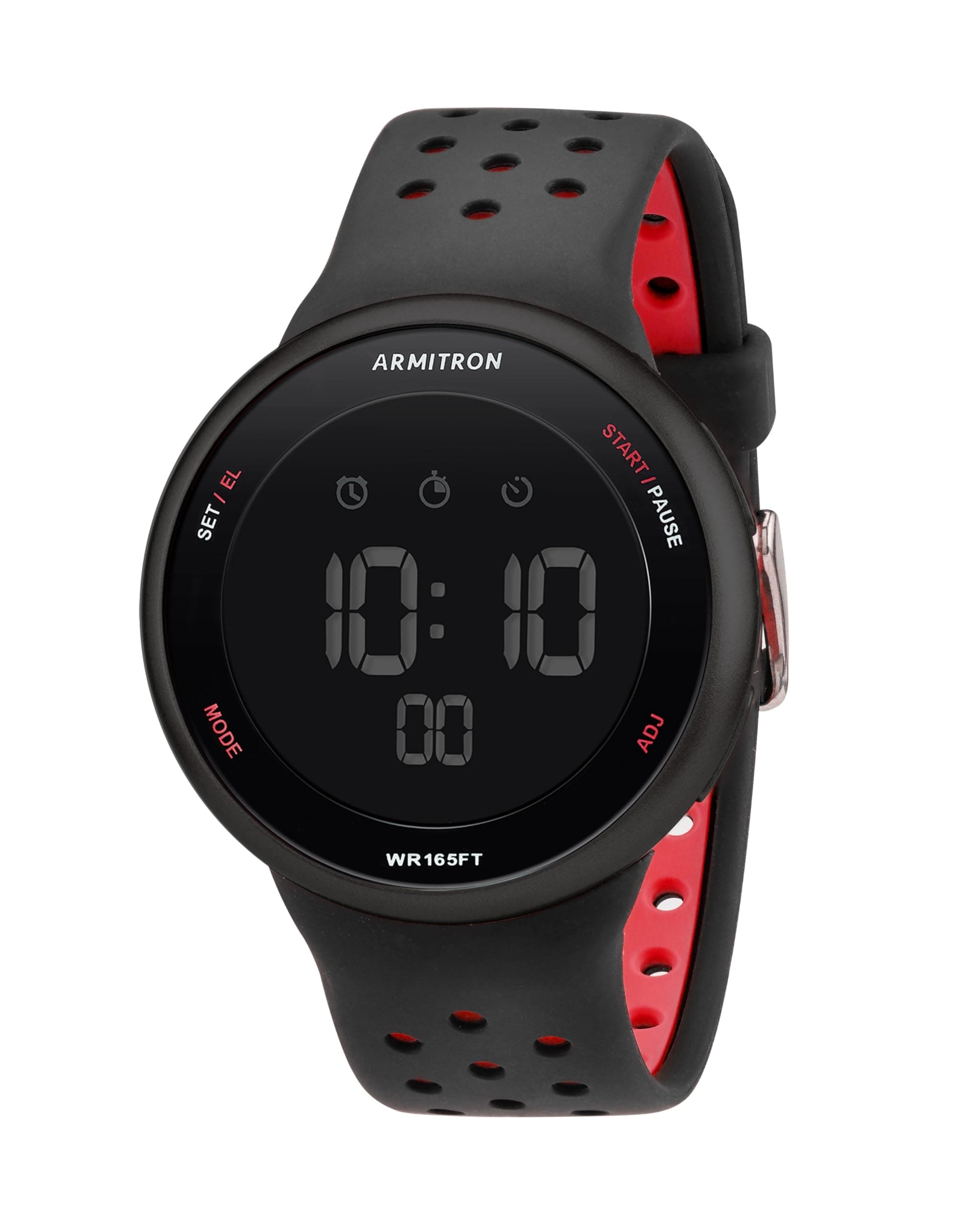Armitron Sport Unisex Digital Chronograph Silicone Strap Watch, 40/8423