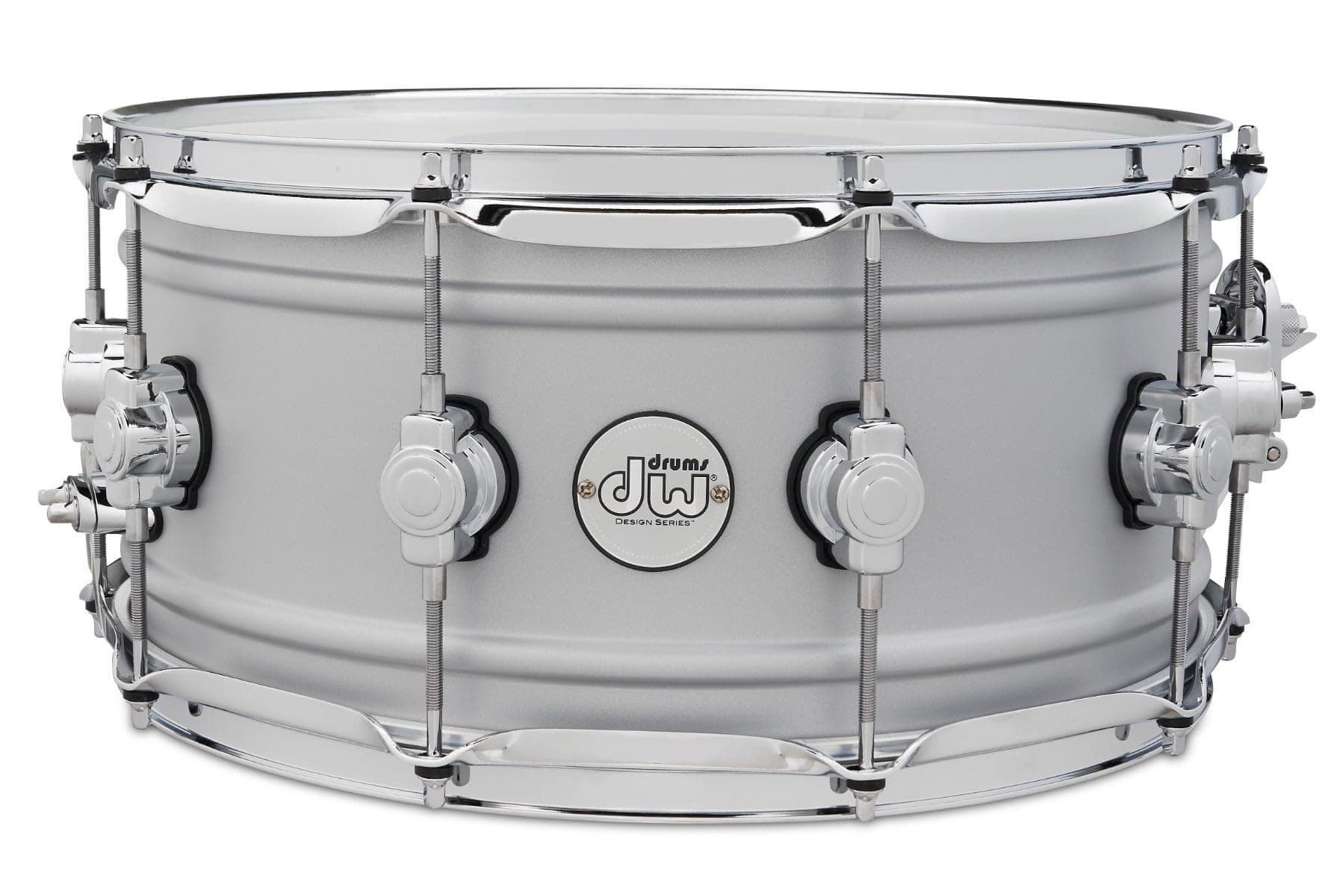 DW Design Series Aluminum Snare Drum - 6.5x14, Matte Aluminum