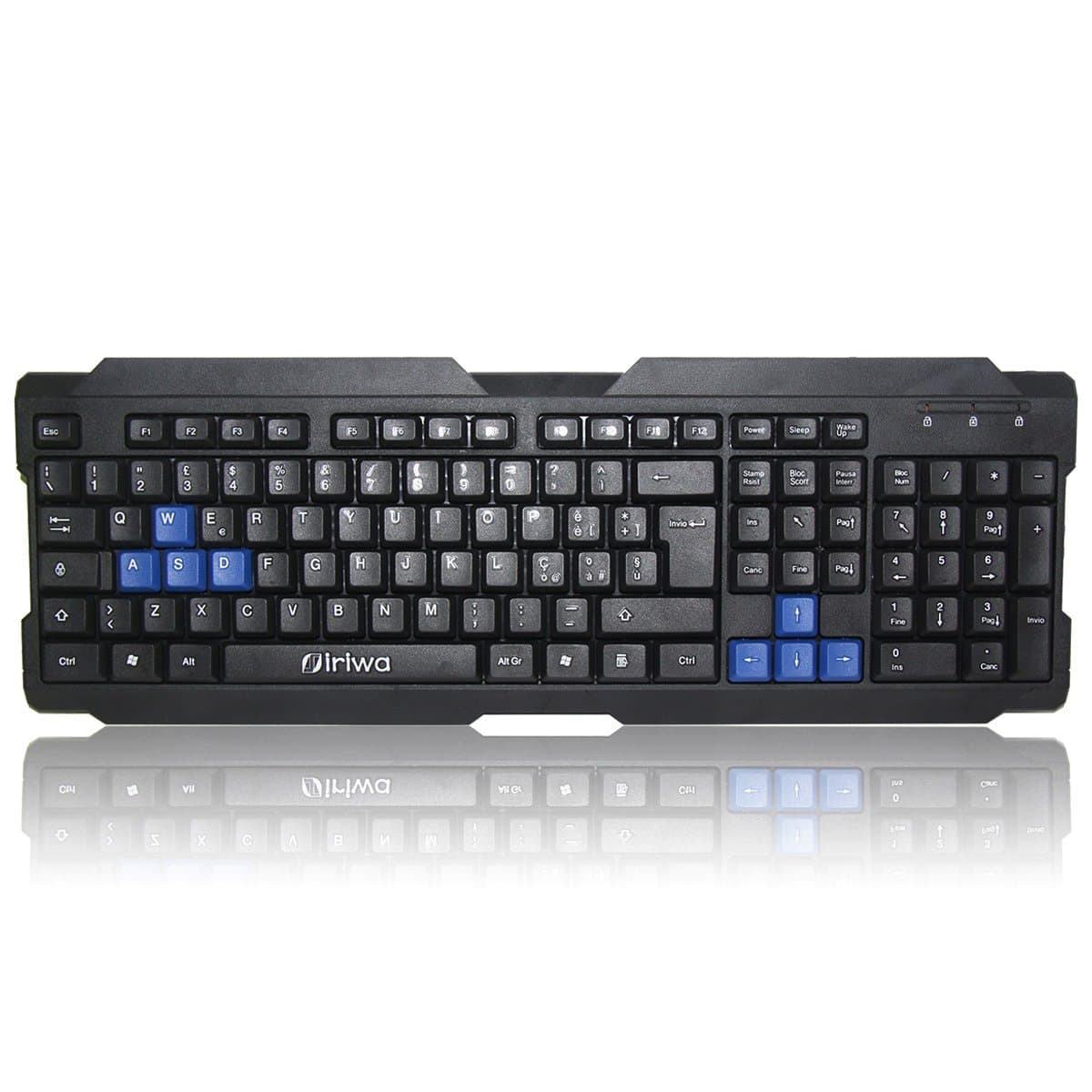 Siriwa K1 Italian Keyboard Wired Gameing Keyboard Desktop Dedicated Waterproof Keyboard (Blue/Black)