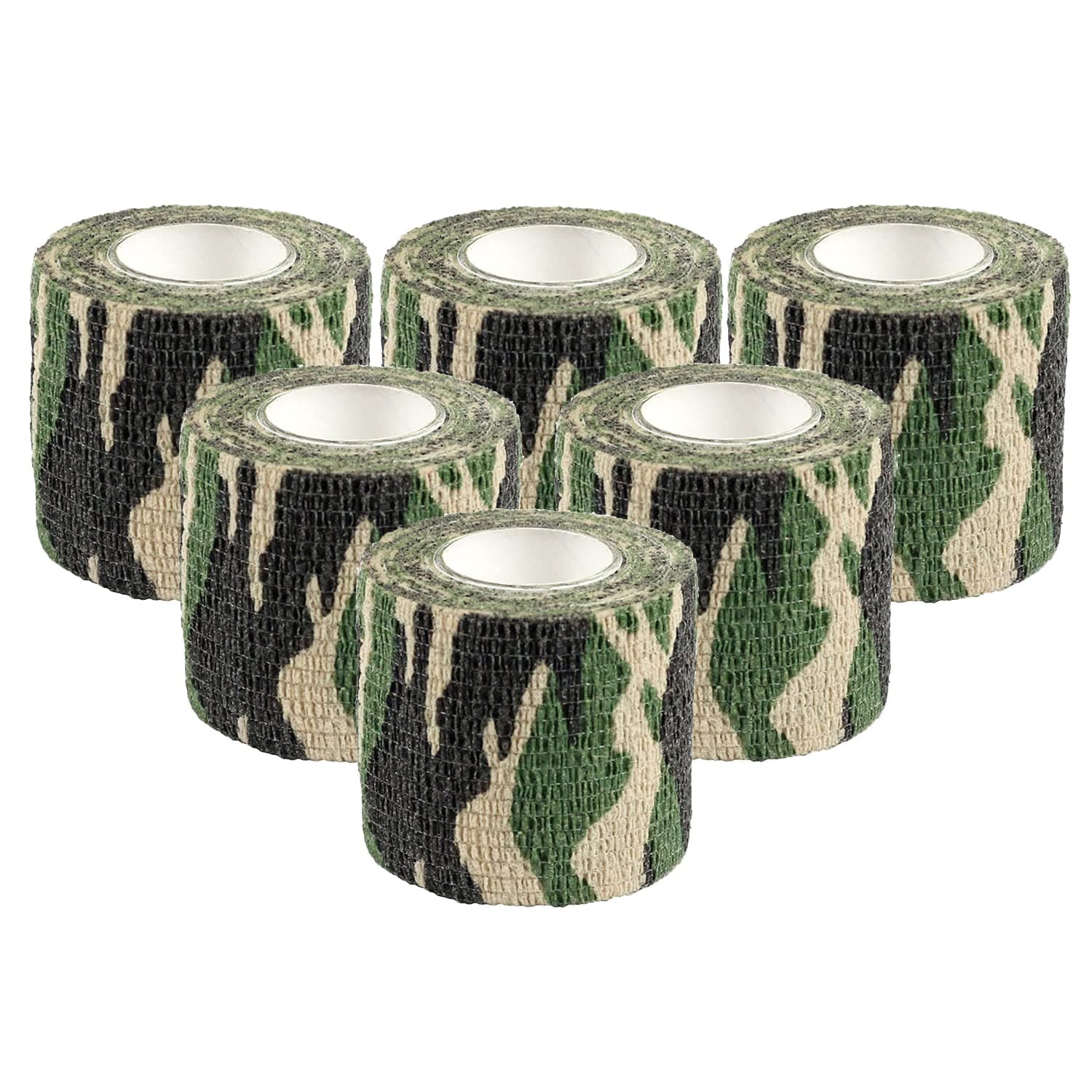 EAmber Camo Wrap Tapes Camouflage Form Wrap 1.96'' x 177'' Military Army Hunting Self-Adhesive Protective Bandage for Flashlights,Bicycle