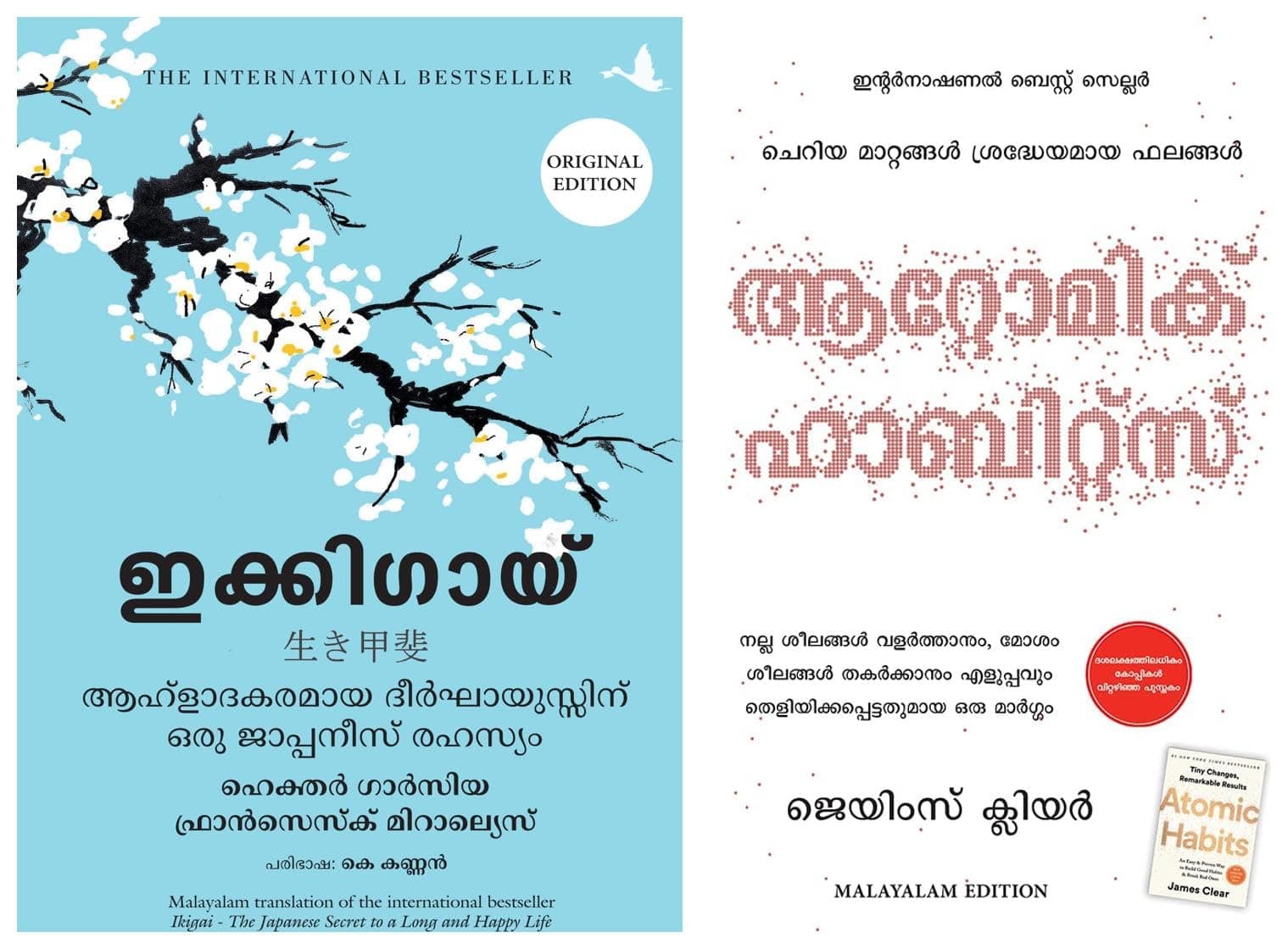 Atomic Habits (Malayalam) & Ikigai : The Japanese Secret To A Long And Happy Life (Malayalam) Product Bundle