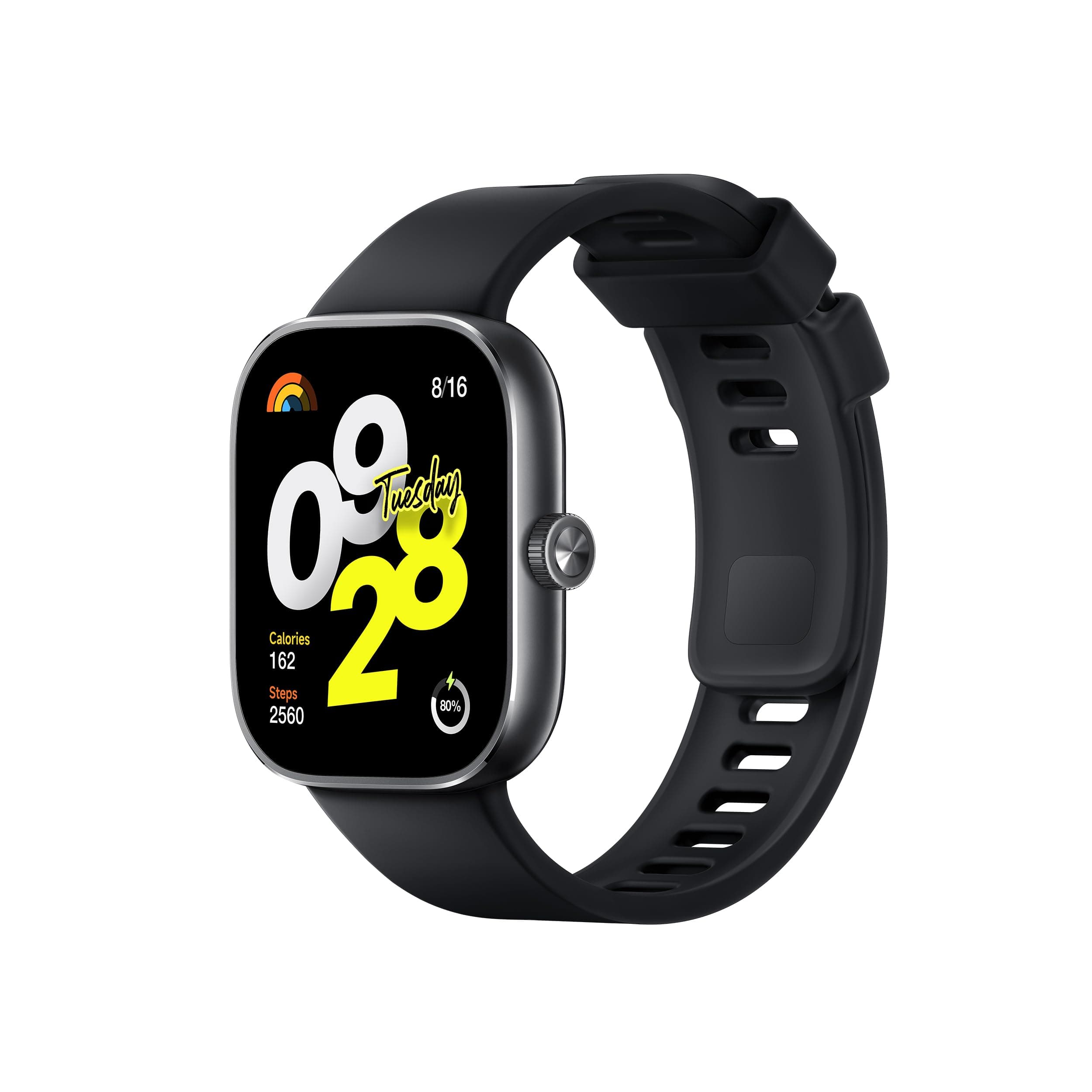 Redmi Watch 4 Smartwatch with 1.97" AMOLED Display with 390 x 450 Pixels and 60Hz, up to 20 Days Battery Life, HyperOS, Heart Rate and Blood Oxygen Measurements - Obsidian Black