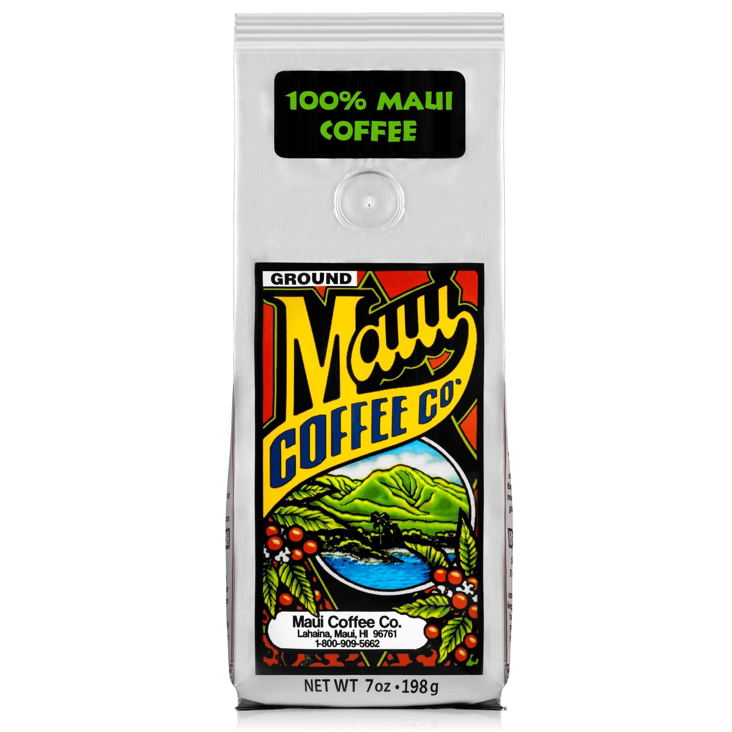 Maui Coffee Company 100% Maui Coffee, Ground - Dark Roast w Bold Clean Full-Bodied Flavor - Grown & Roasted in Lahaina Hawaii - Small Batch Roasting - Gourmet Coffee Great for Drip Brew -7 oz. Bag