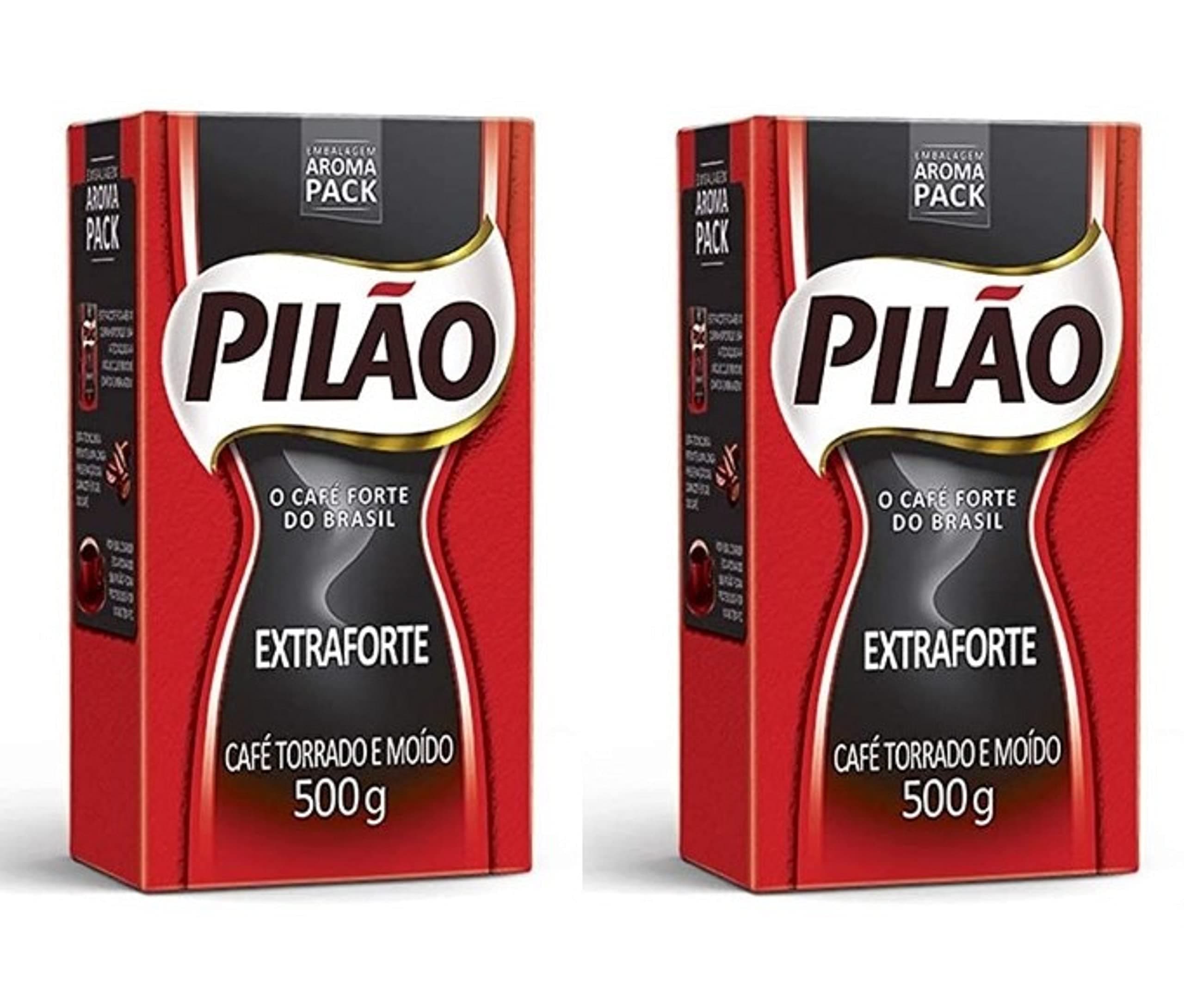 Pilao Extra Strenght Coffee 17.6oz + Three Hearts Extra Strenght Coffee 17.6oz By BRCOFFEE®_AB