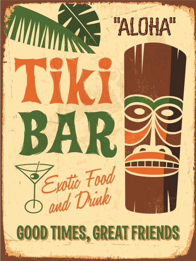 PT074T2 Photo Frame with Tiki Bar Design – Beige – 40 x 30 x 1 cm