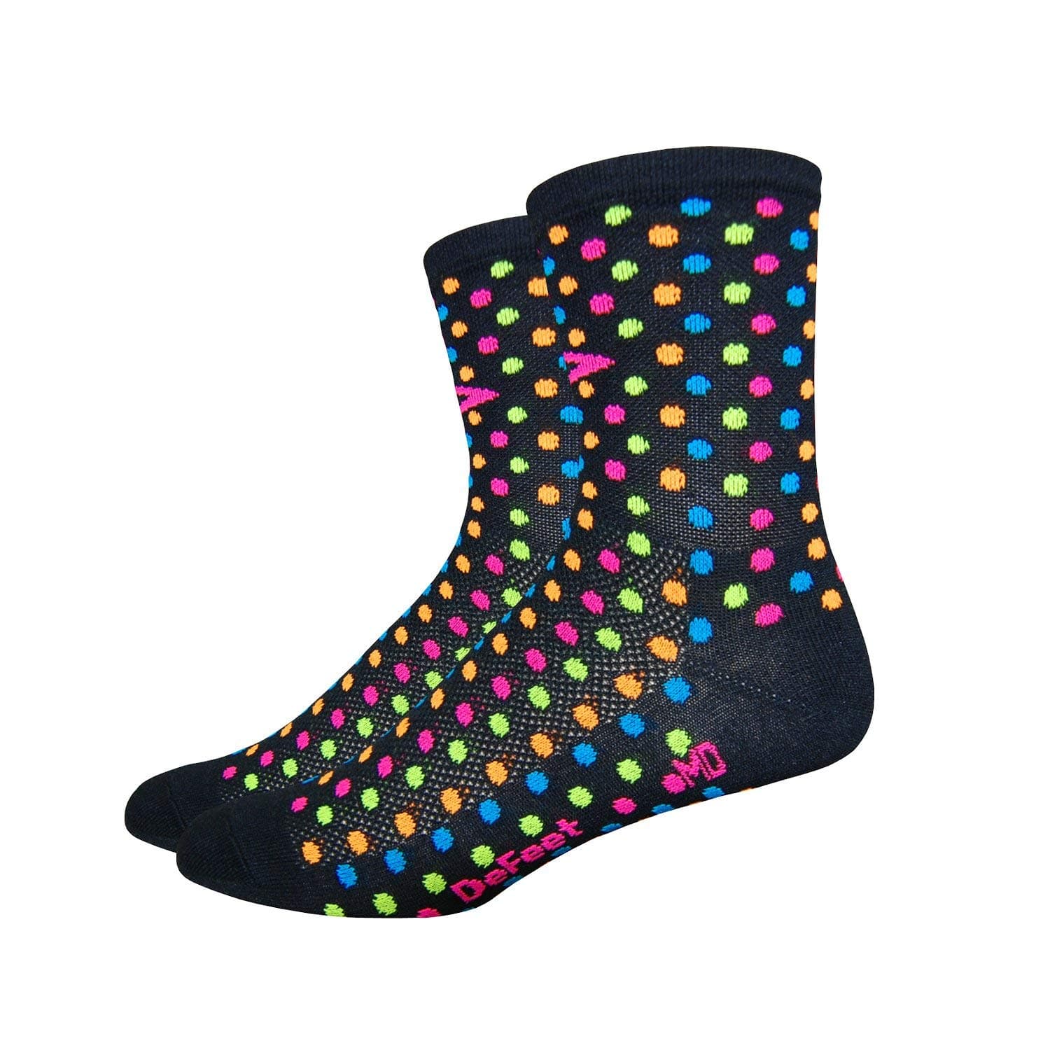 Defeet Aireator Spotty 4" Socks with Color Spots