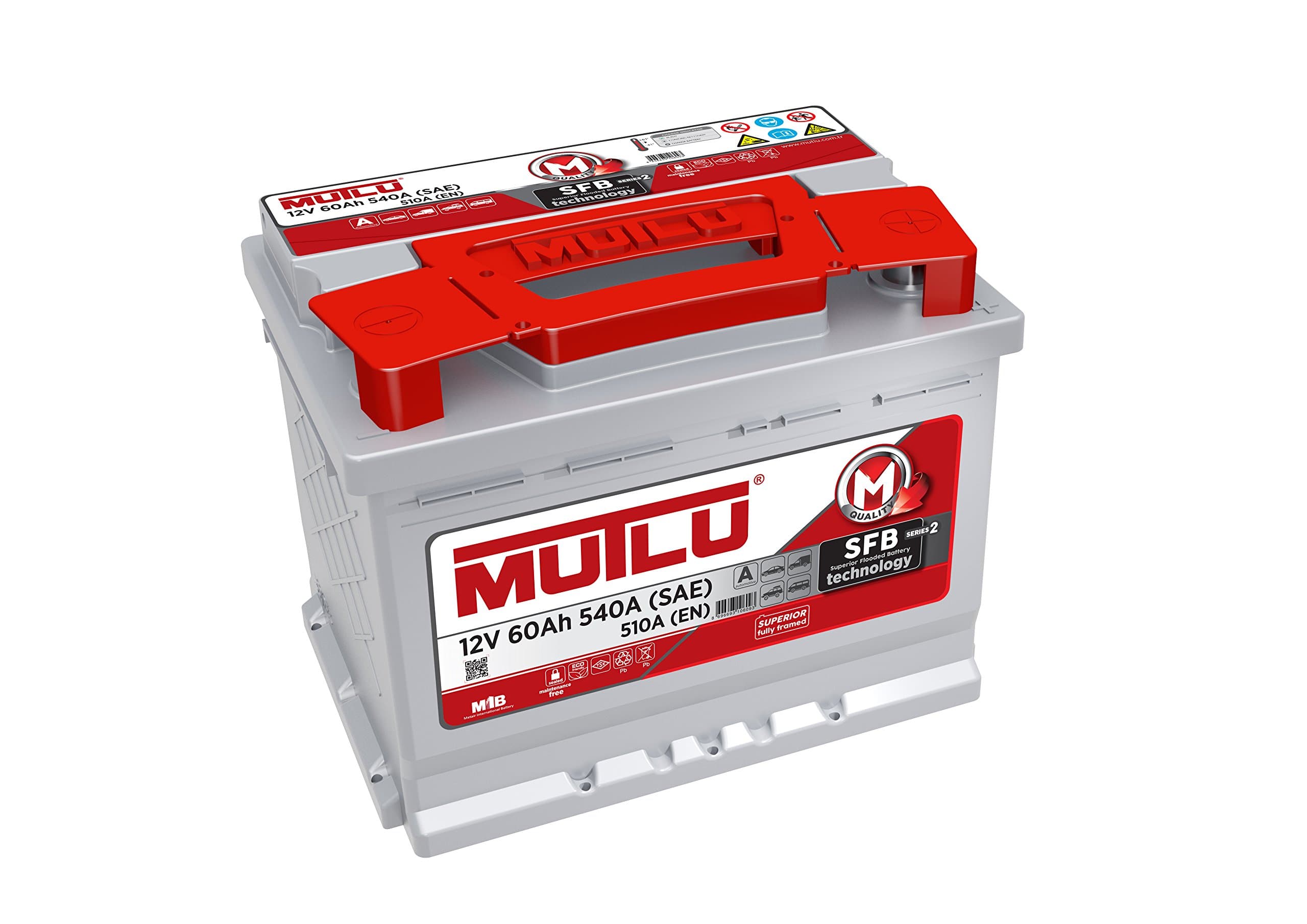 Mutlu 027 Series 2 Car Battery 12V 60Ah 540A (SAE) 510A (EN)