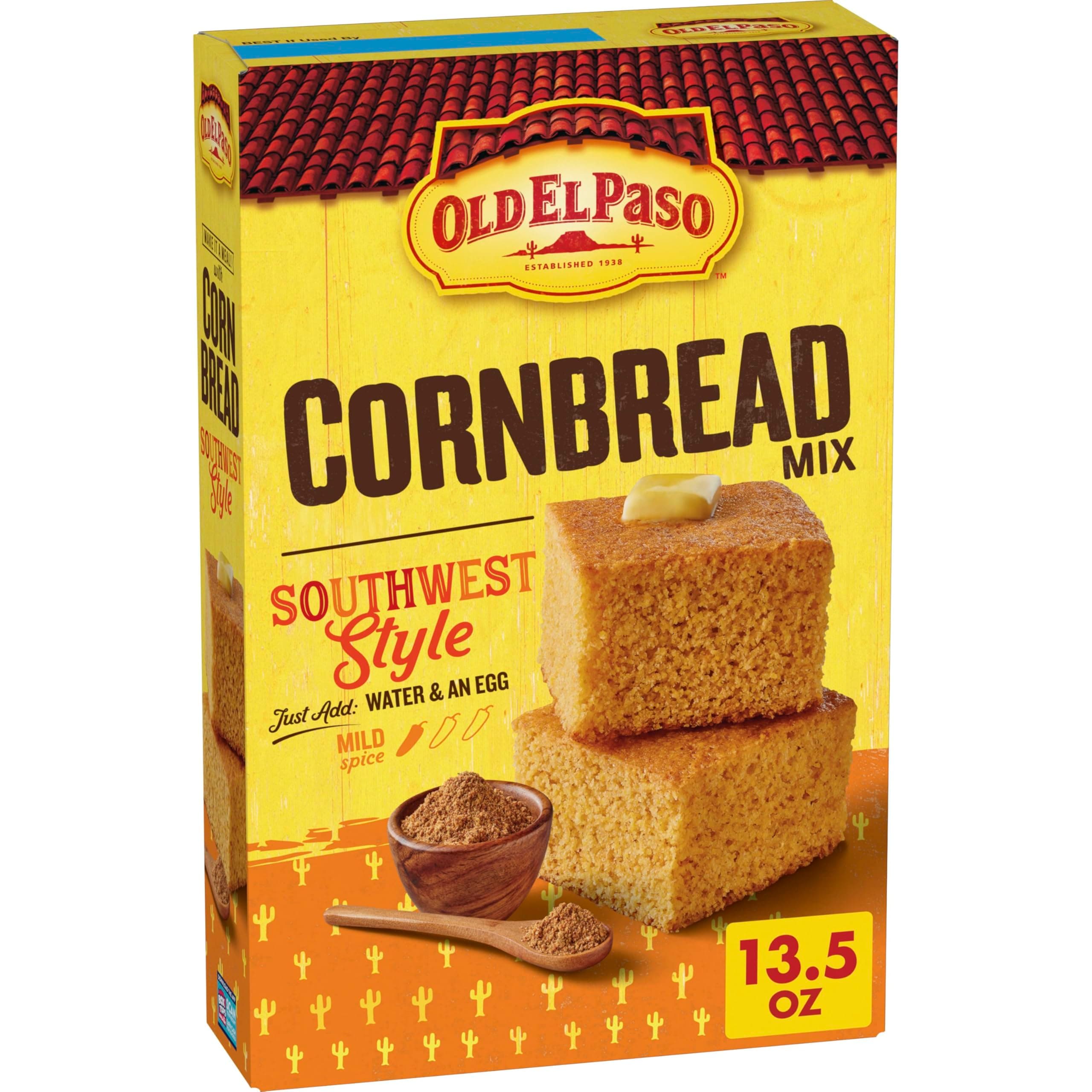 Cornbread Mix, Southwest Style, Baking Mix, 13.5 oz