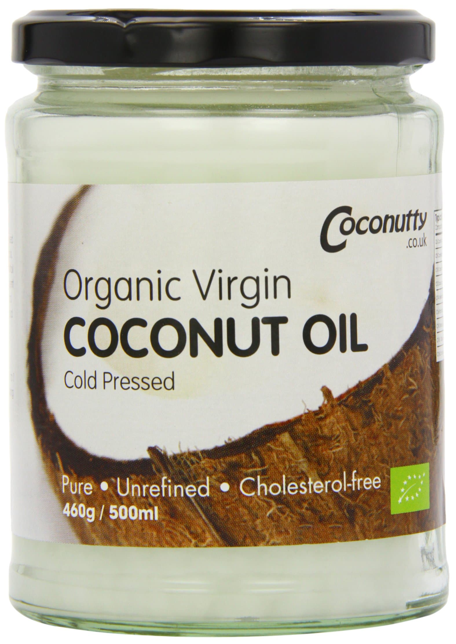 Organic Virgin Coconut Oil 500ml Cold Pressed, COCONUTTY