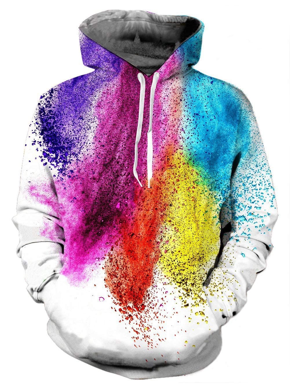 Loveternal Women Men 3D Paint Bucket Hoodies with Pocket Plus Size 2XL Pullover Hoodie Sweatshirt Jacket XXL