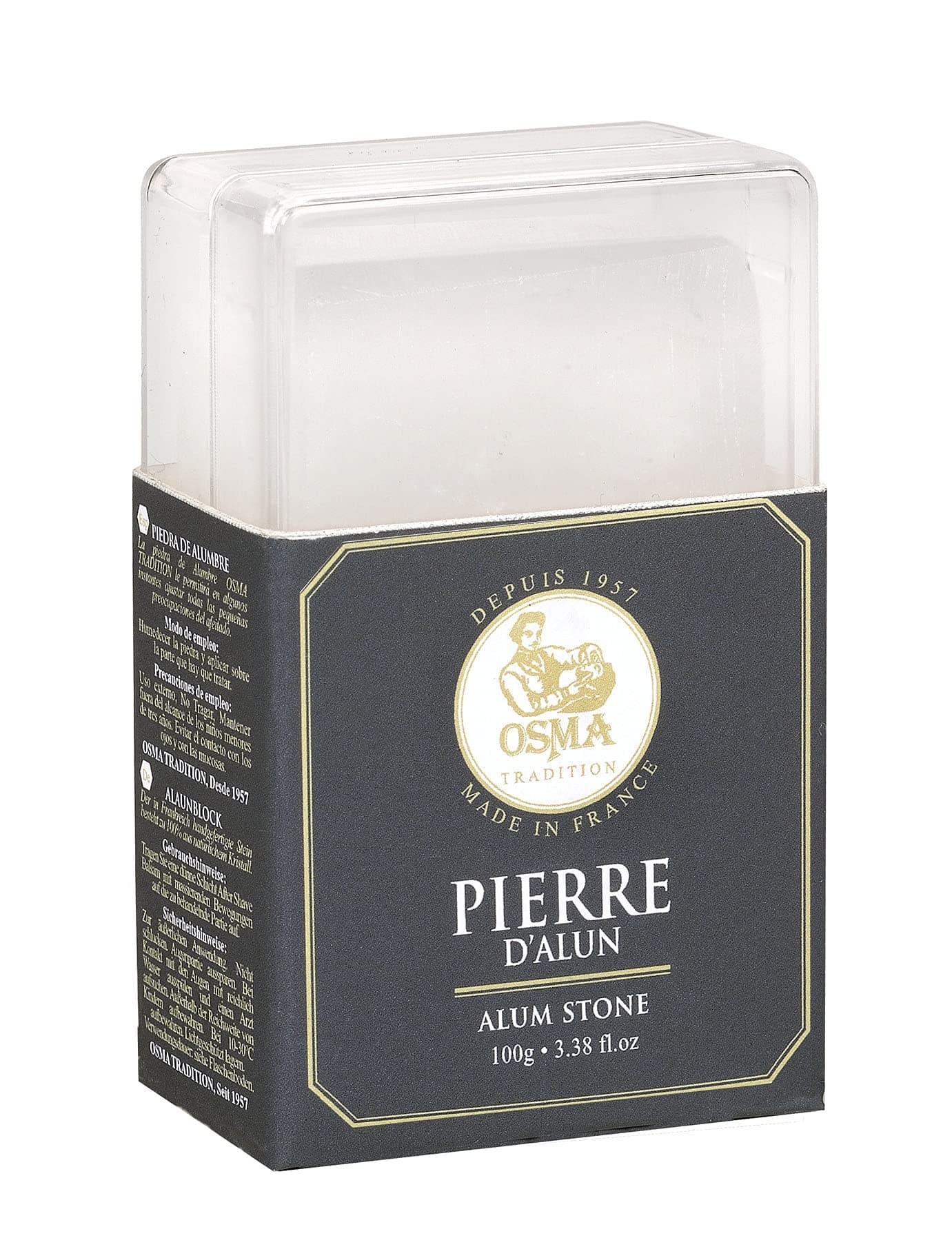 Solo Noir Osma Alum Block in Plastic Travel Container (100g)