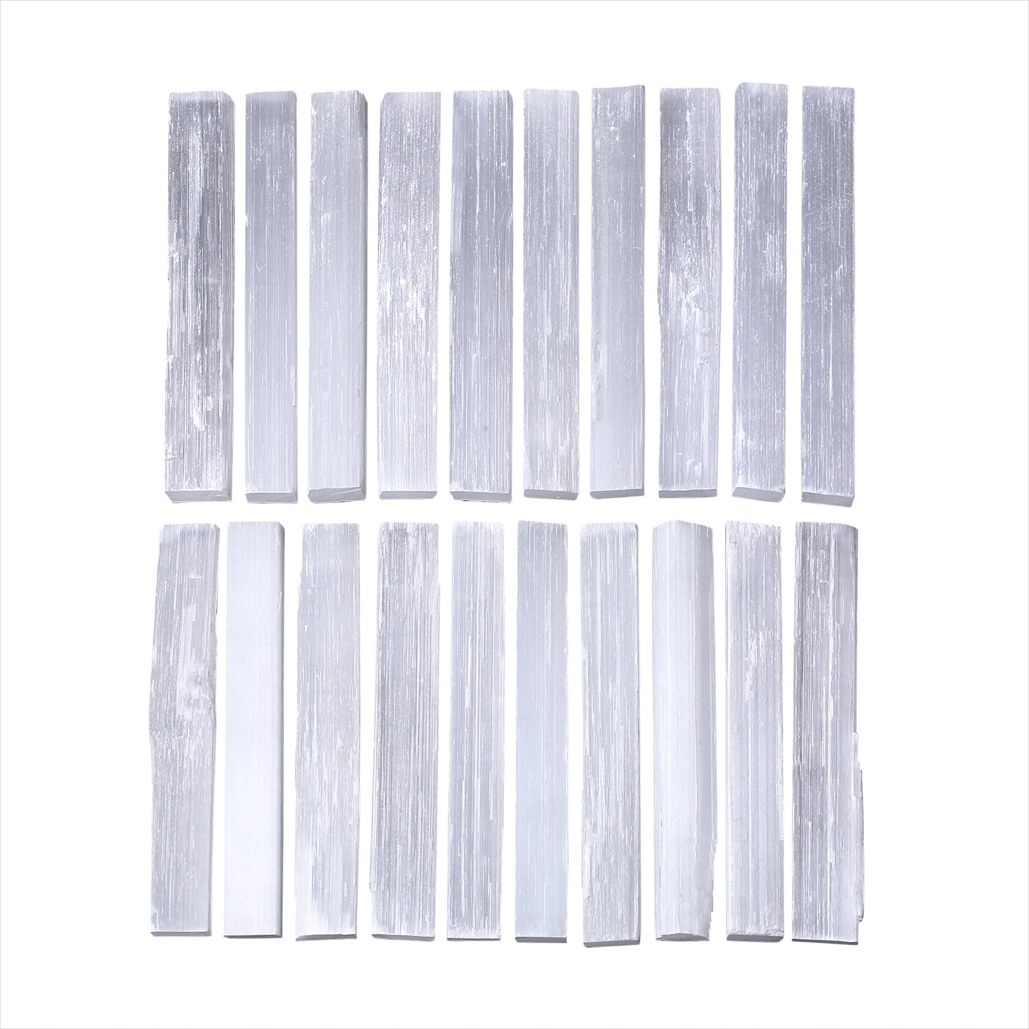 MAIBAOTA 4" Selenite Crystal Wand Selenite Sticks Crystals Bulk Selenite Charging Plate Reiki Metaphysical Supplies Wicca Altar Supplies Crystal for Witchcraft 12 Pcs