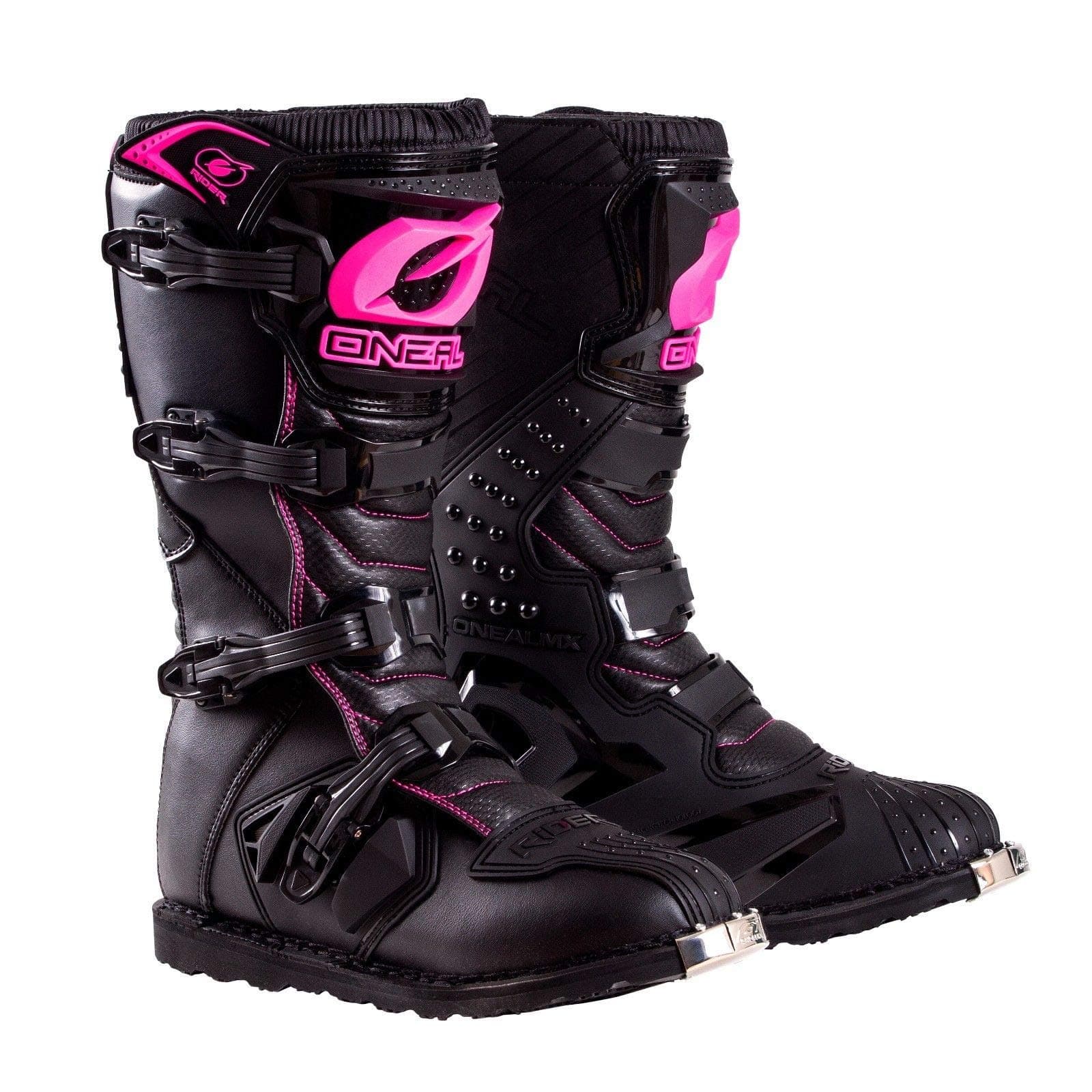 O'NEAL 0325-707 Womens New Logo Rider Boot (Black/Pink, Size 7)
