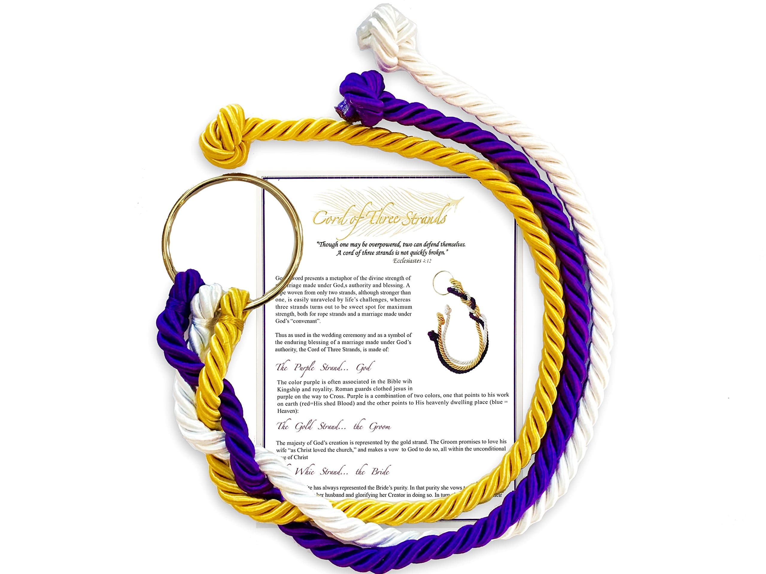 A Stunning Cord of Three Strands Wedding Knot with Ceremony Card