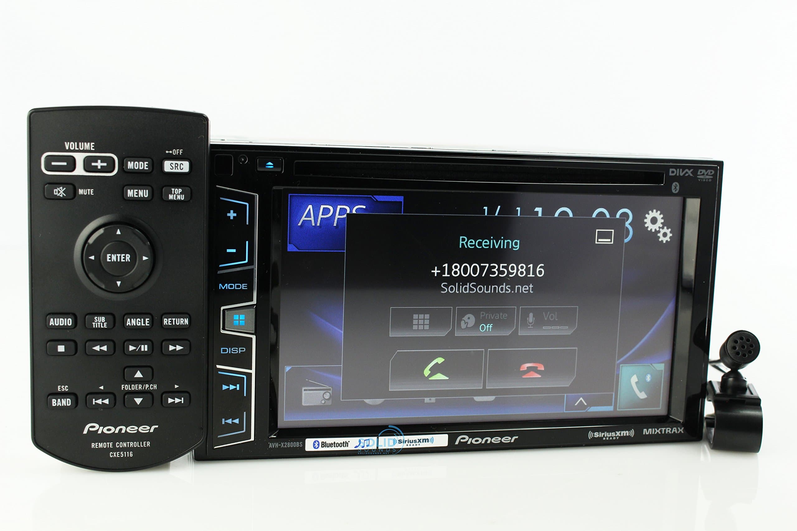 Pioneer AVH-X2800BS In-Dash DVD Receiver with 6.2" Display, Bluetooth, SiriusXM-Ready