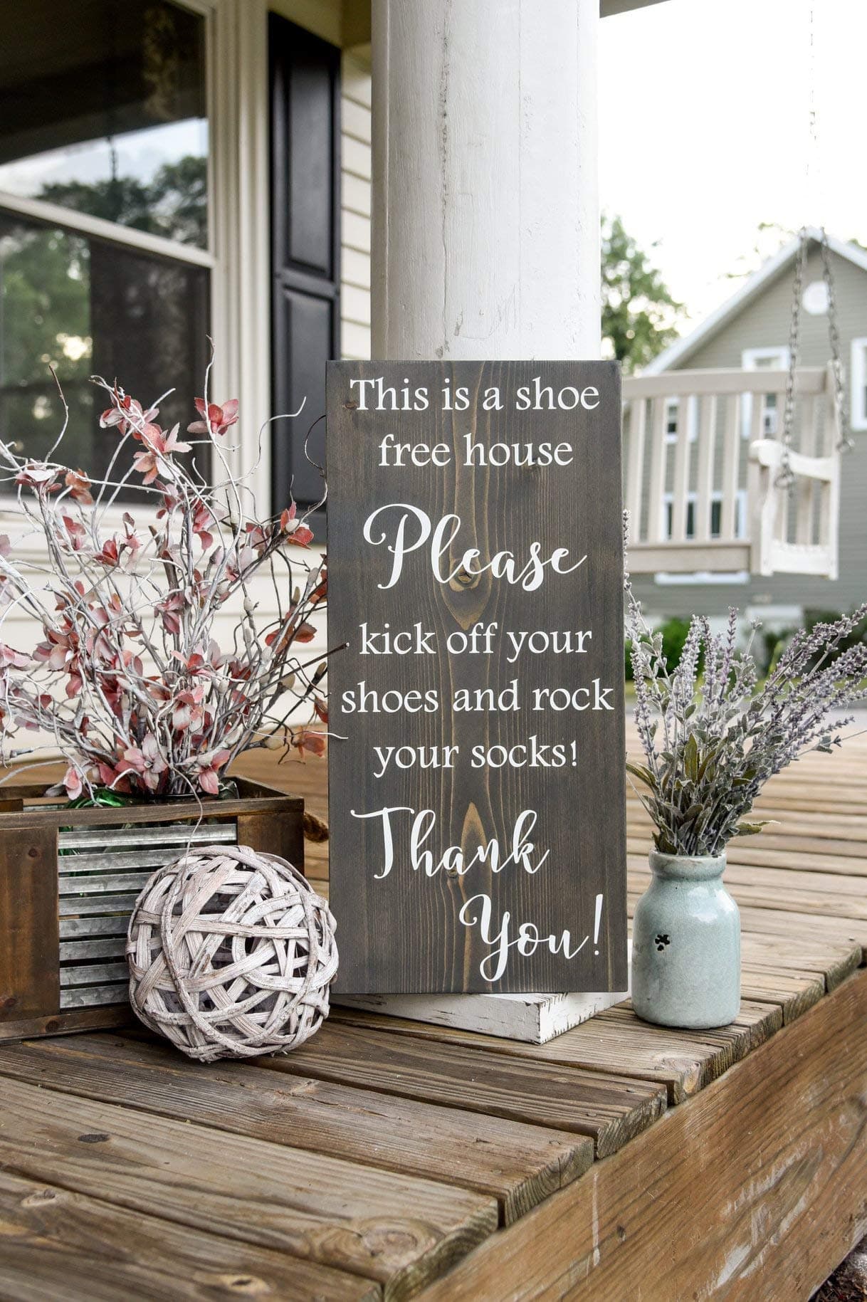 YYcharm Rock Your Socks Wood Sign I No Shoes Sign I No Shoes I Porch Sign I Remove Your Shoes I Take Your Shoes Off I Porch Sign I Sign