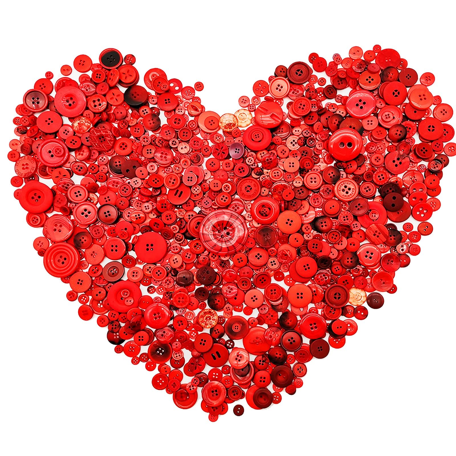 600-700Pcs Red Buttons for Crafts Bulk Assoted Size Red Craft Button for Crafting Art Christmas DIY Sewing