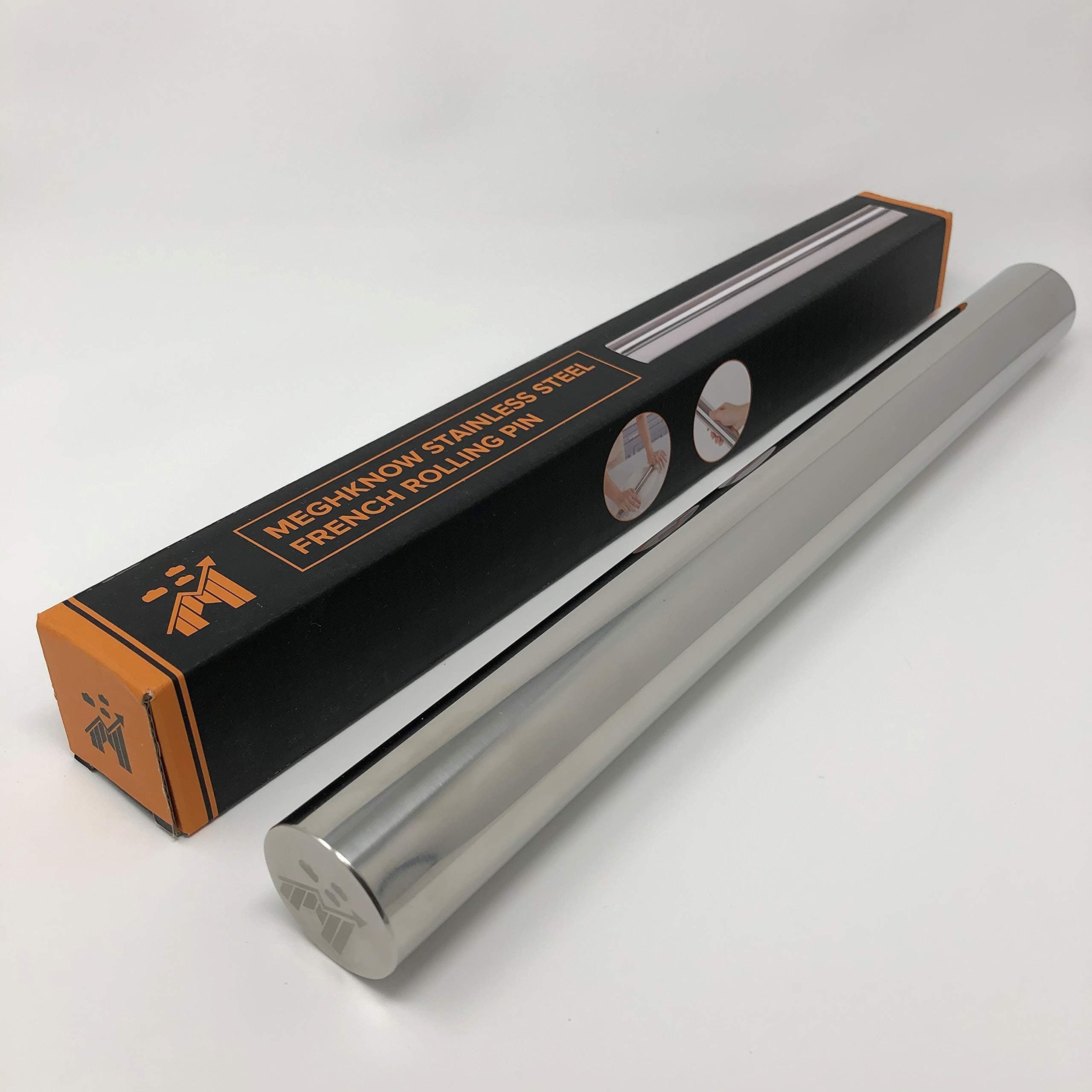 French Rolling pin stainless steel 15.7" X 1.5"